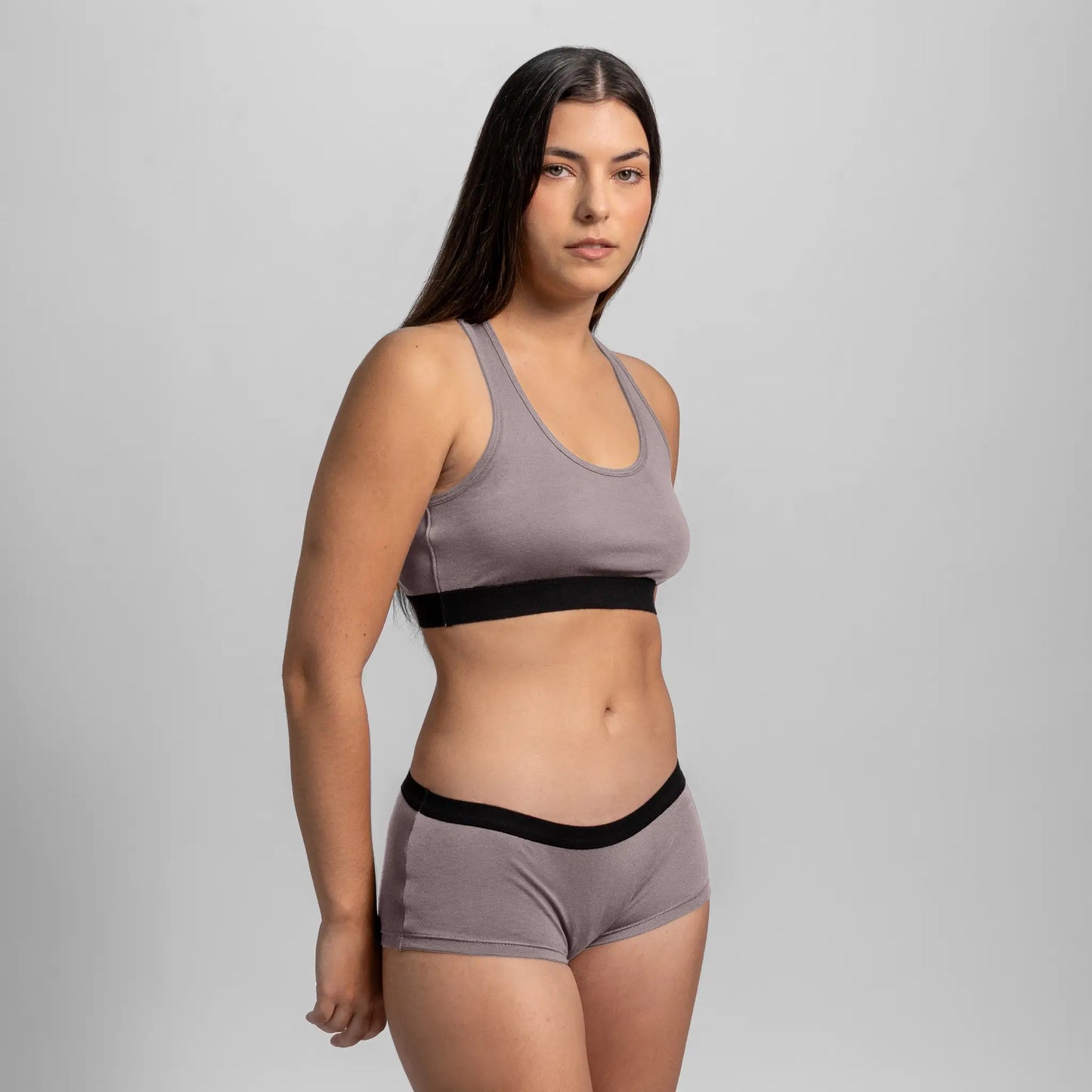 womens low impact dye sports bra color natural gray