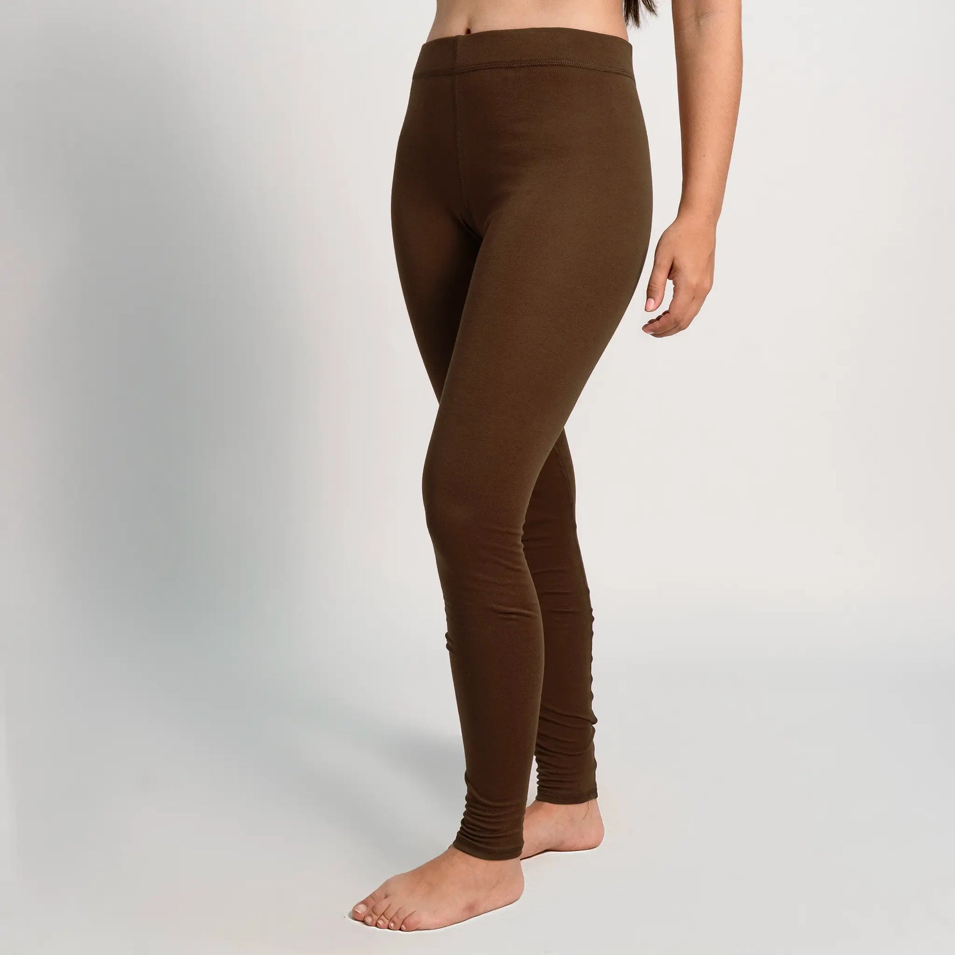 womens low impact leggings color brown