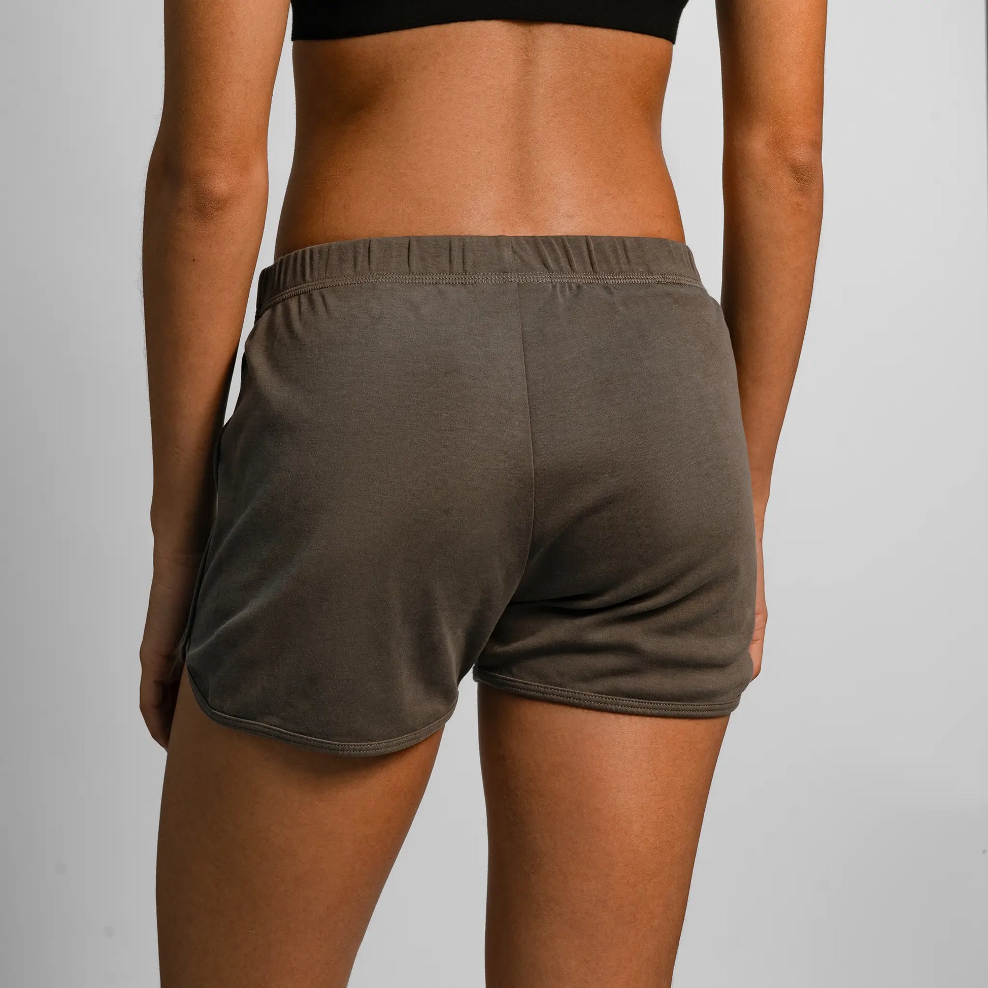 womens low impact shorts color natural gray