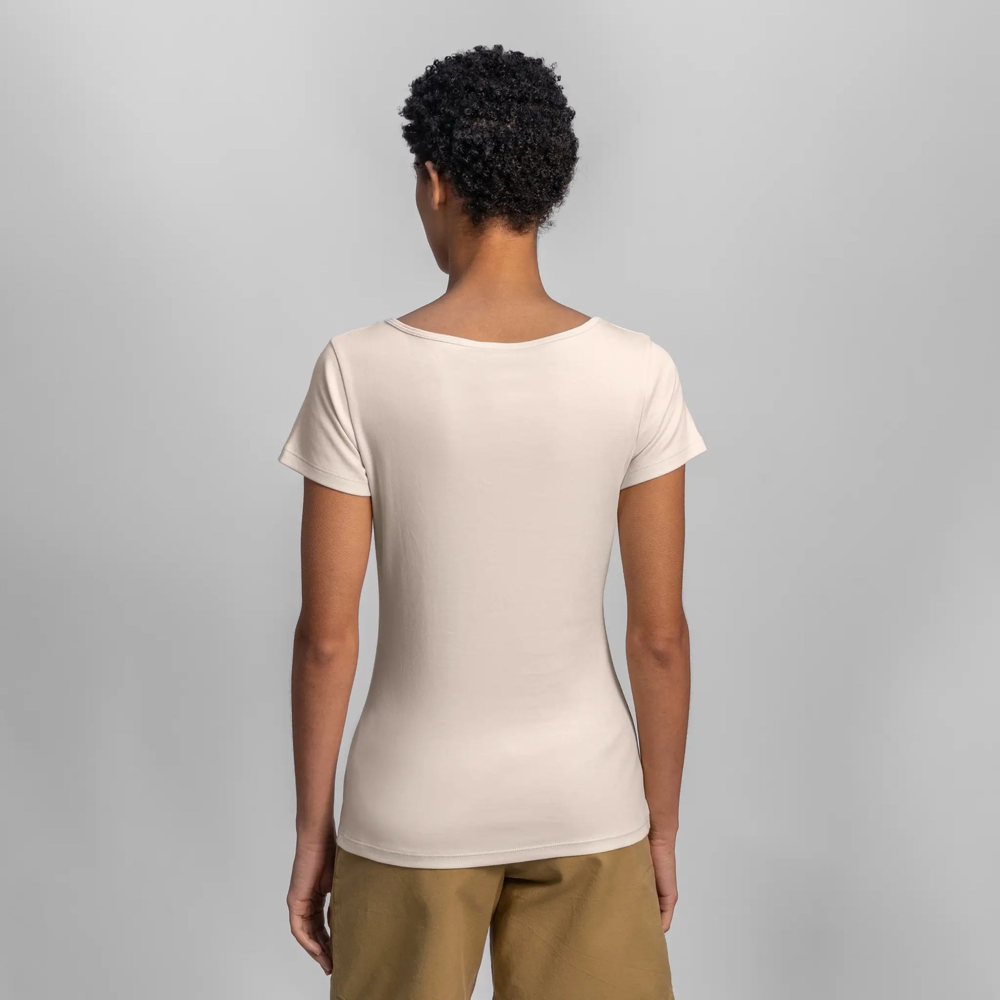 womens natural dye crew neck color undyed