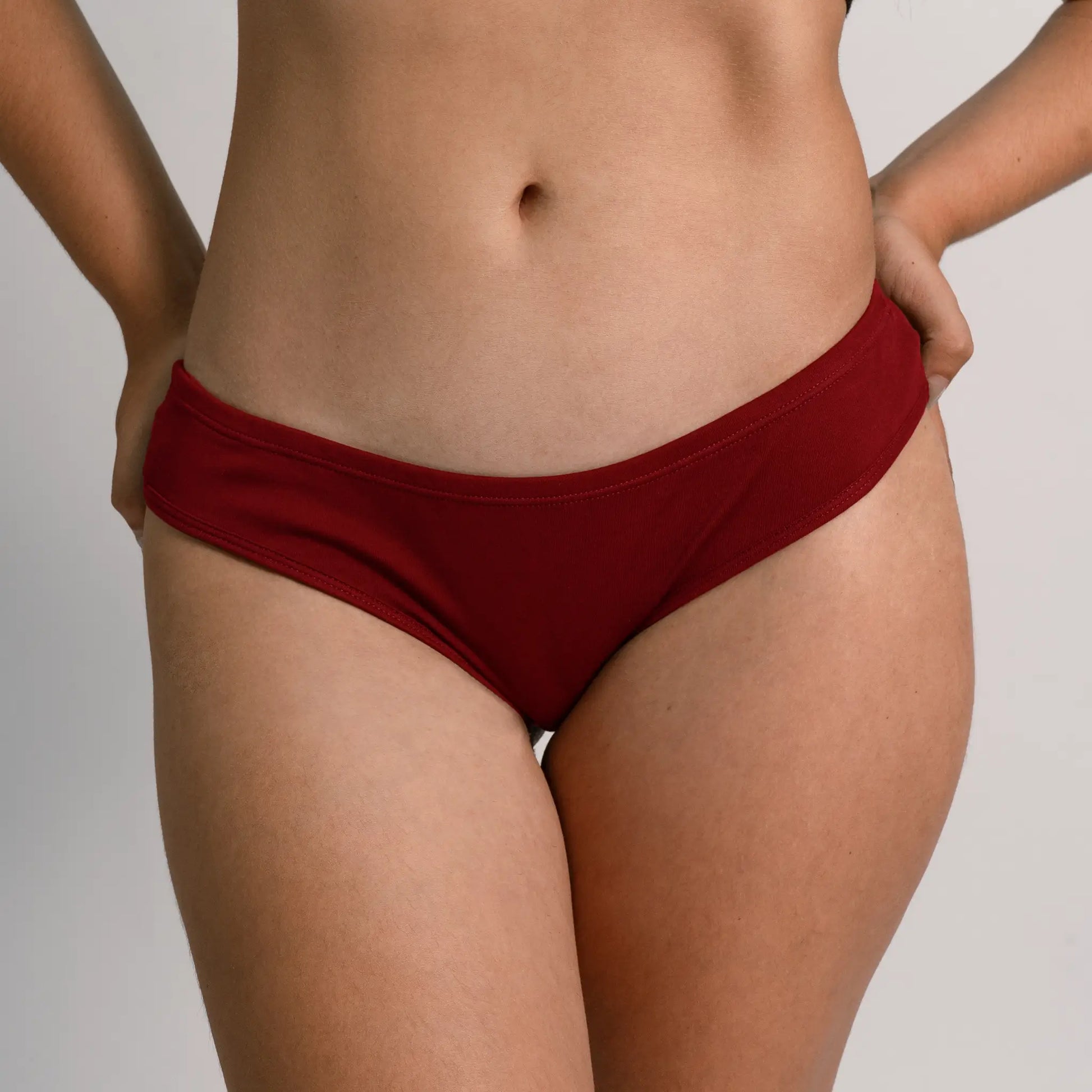 womens natural dye thong color maroon