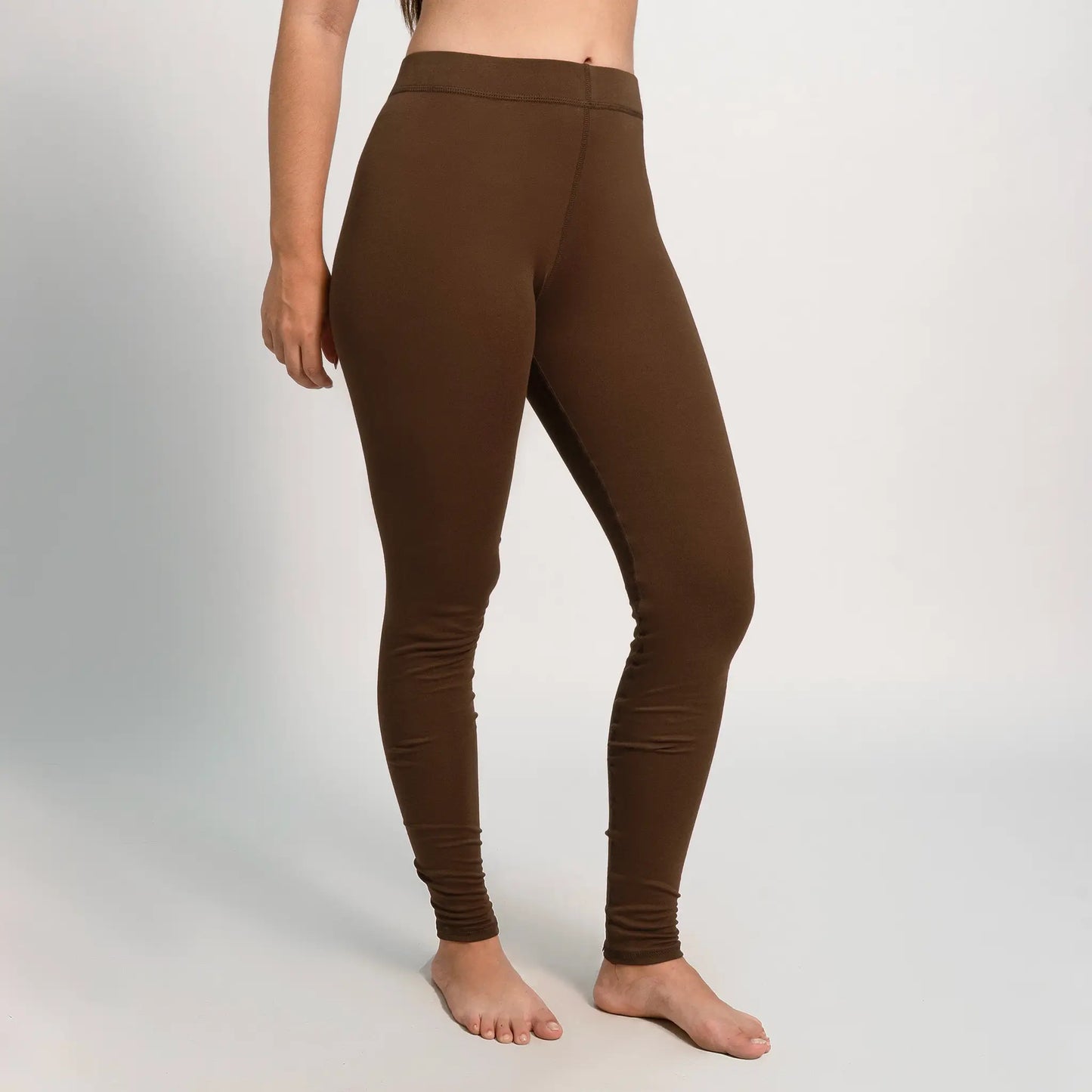 womens natural fiber leggings color brown