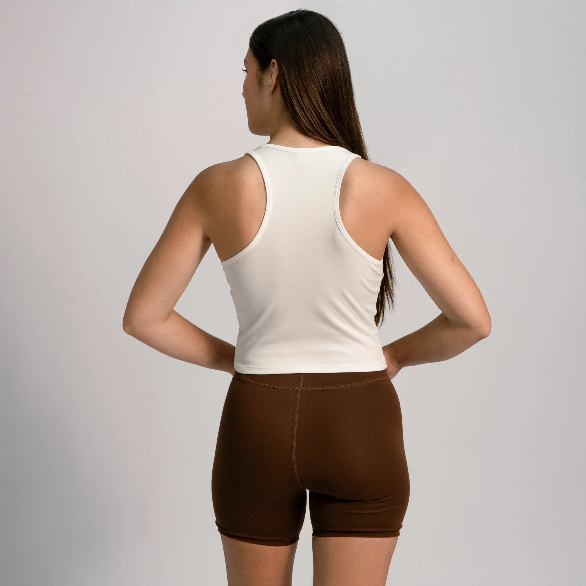 womens natural product biker shorts color brown