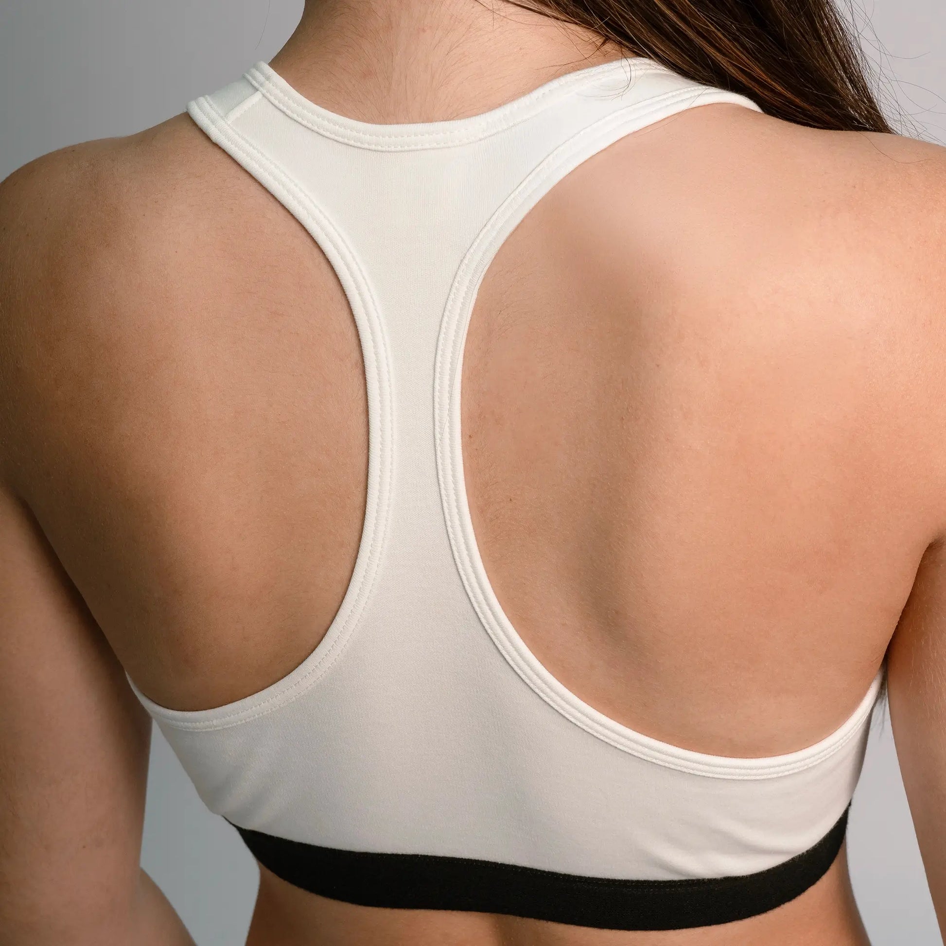 womens functional sports bra color white