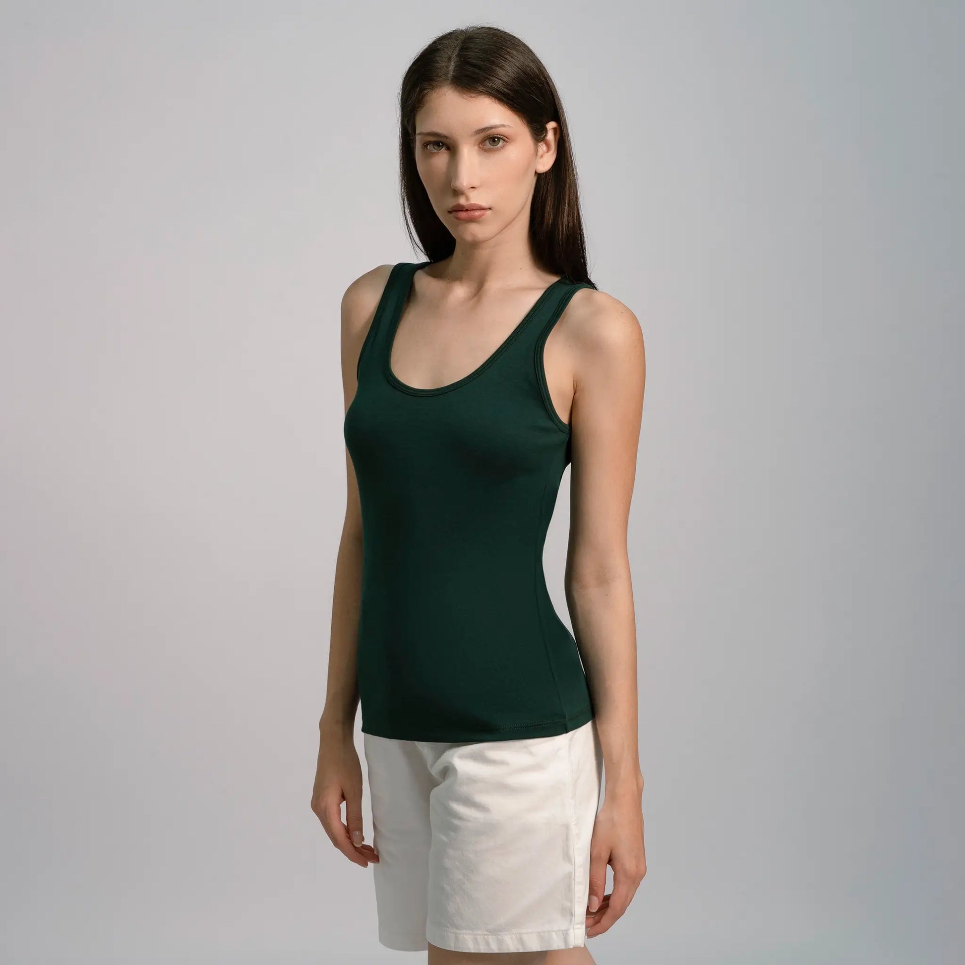 womens natural product tank top color dark teal