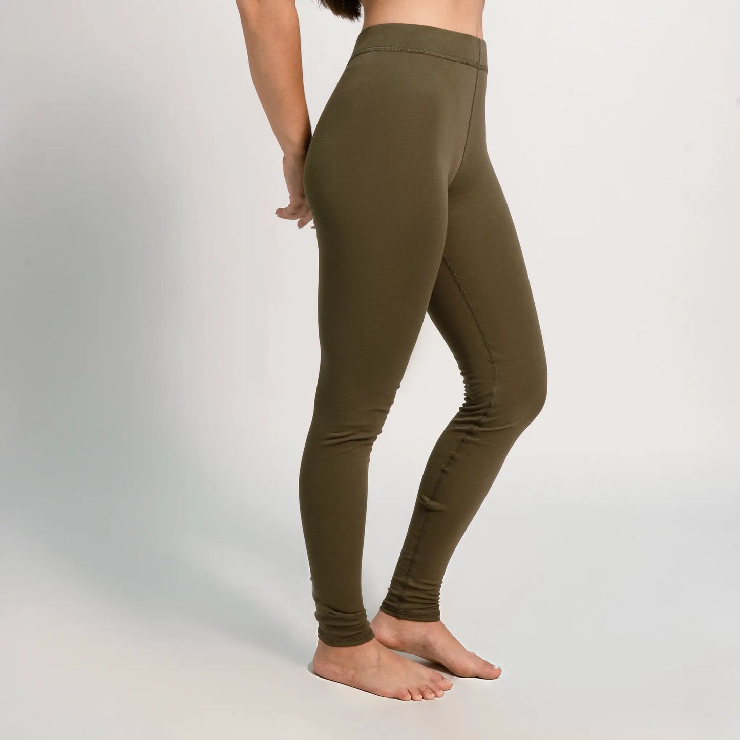 womens ecological leggings color green