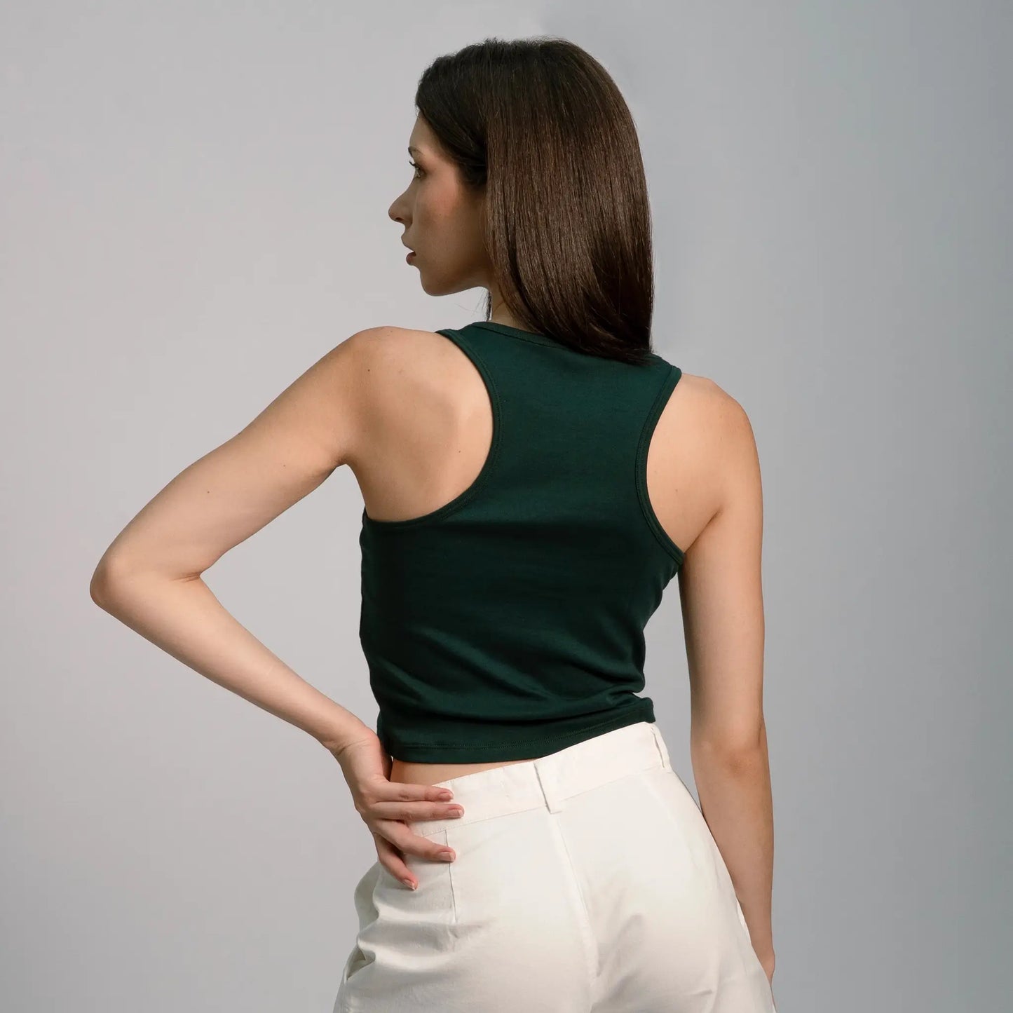 womens non toxic short tank color dark teal