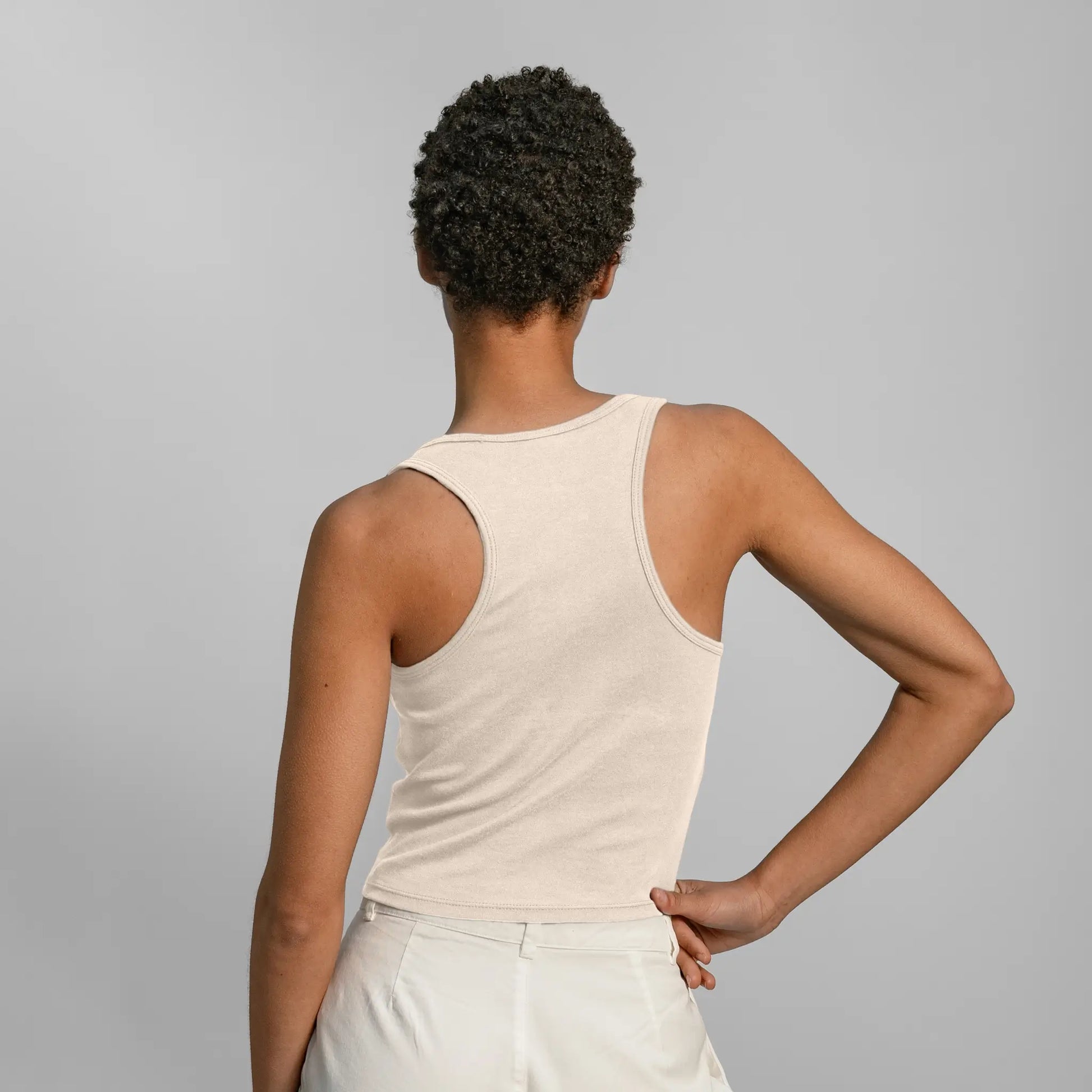 womens non toxic short tank color undyed