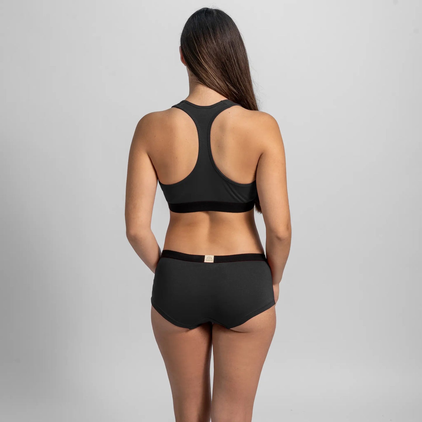 womens organic cotton panties color black