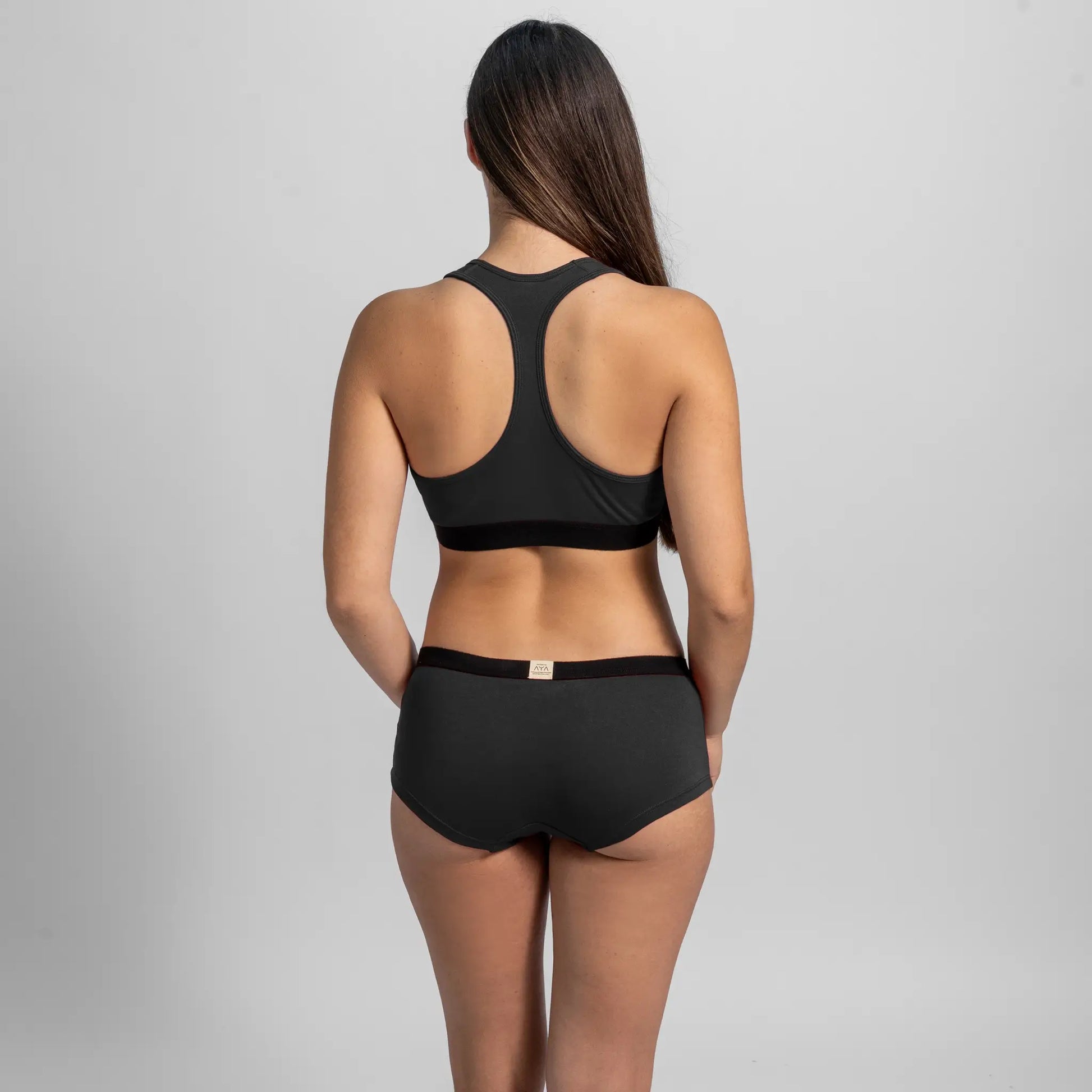 womens organic cotton panties color black