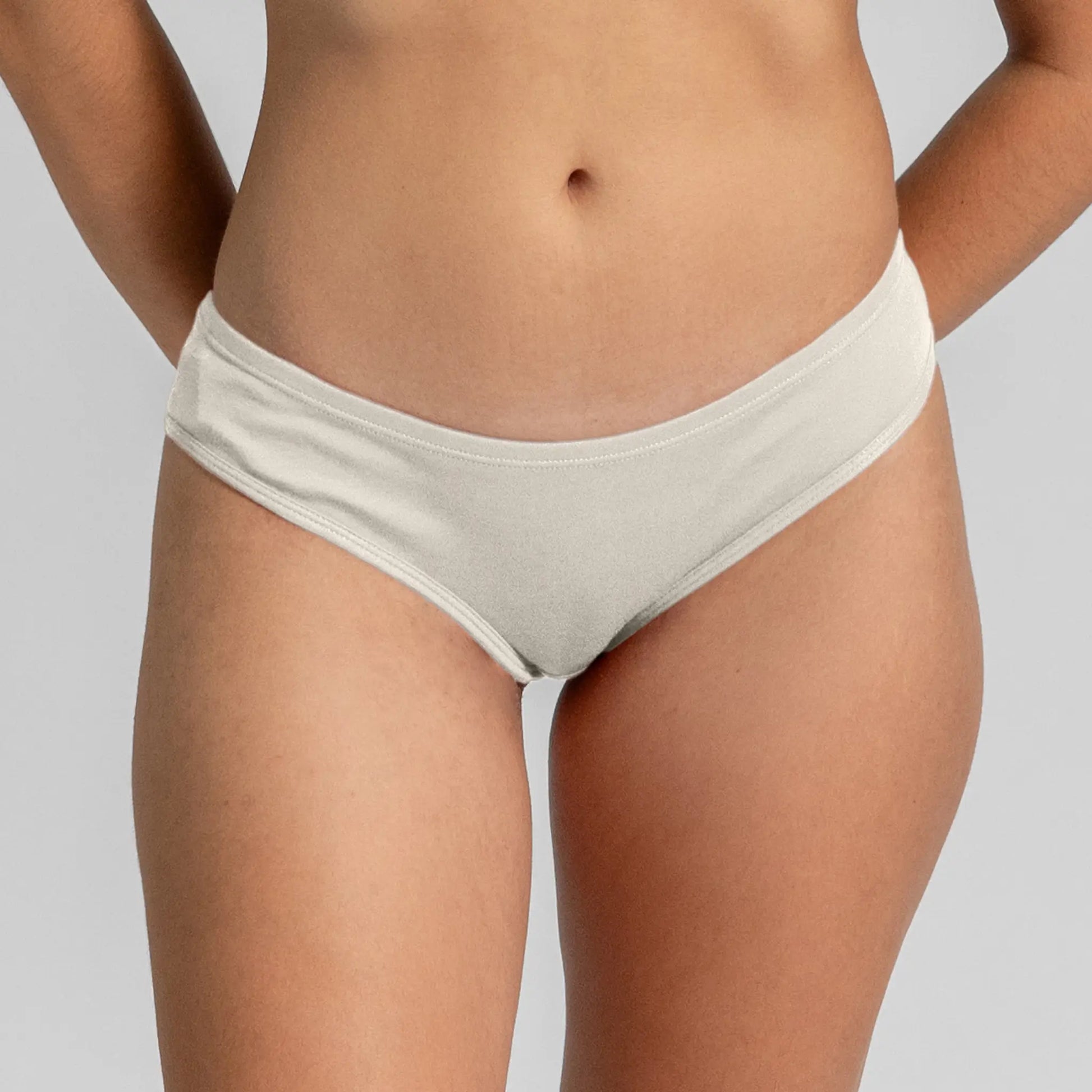 womens organic cotton thong color white