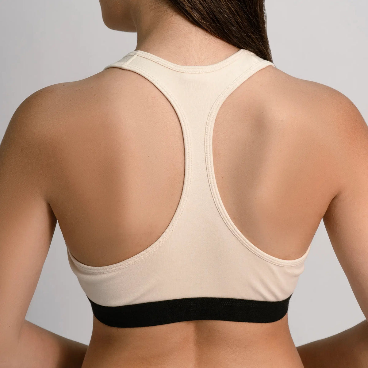 womens organic materials sports bra color undyed