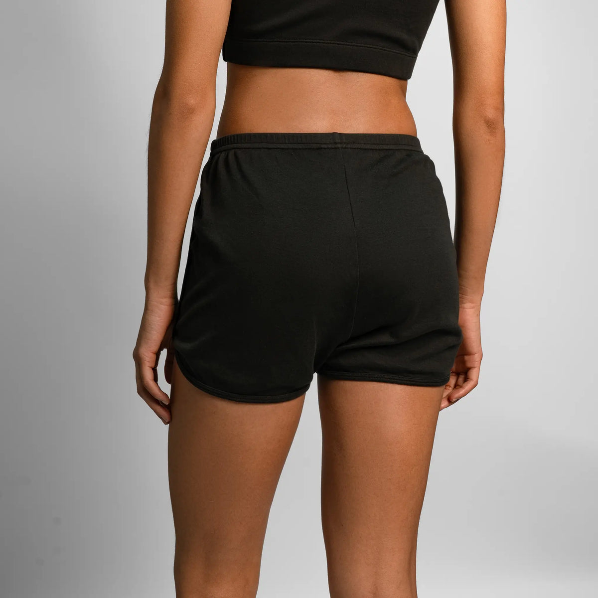 womens organic shorts color black