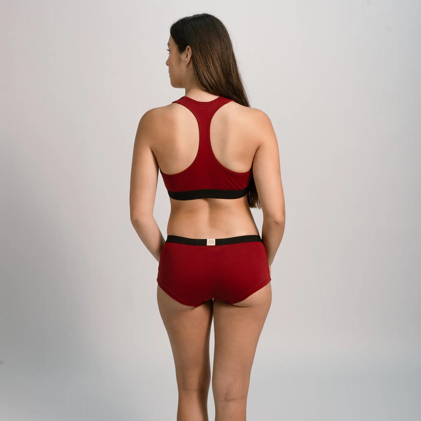 womens plain tshirt panties color maroon