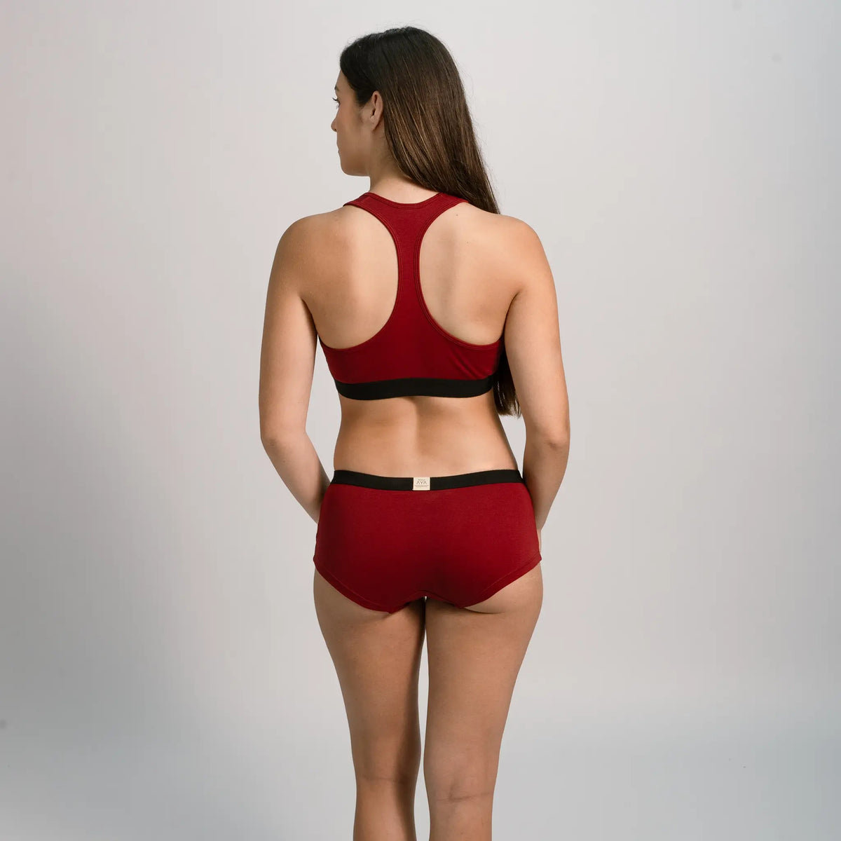 womens plain tshirt panties color maroon