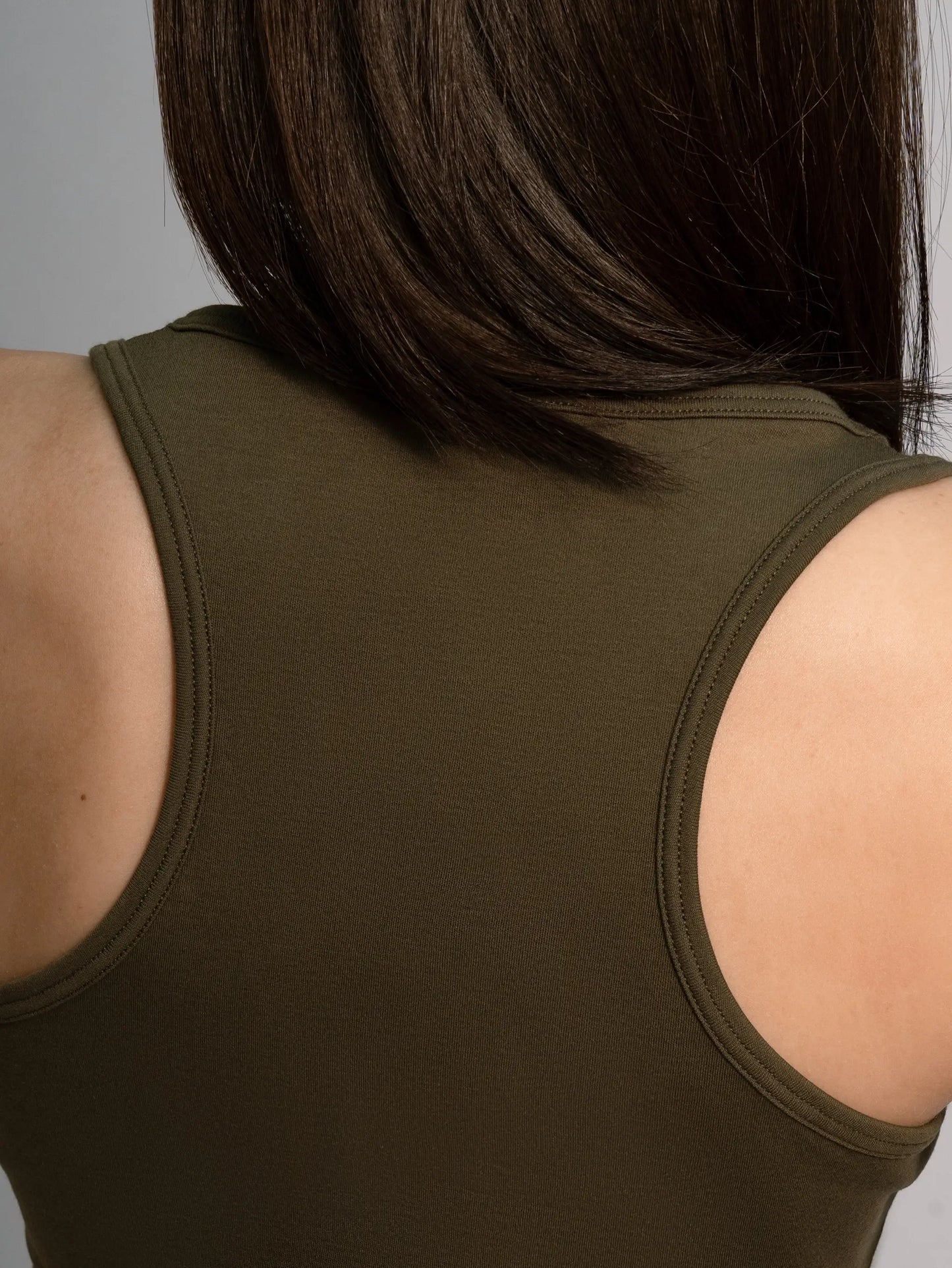 womens plain tshirt short tank color green