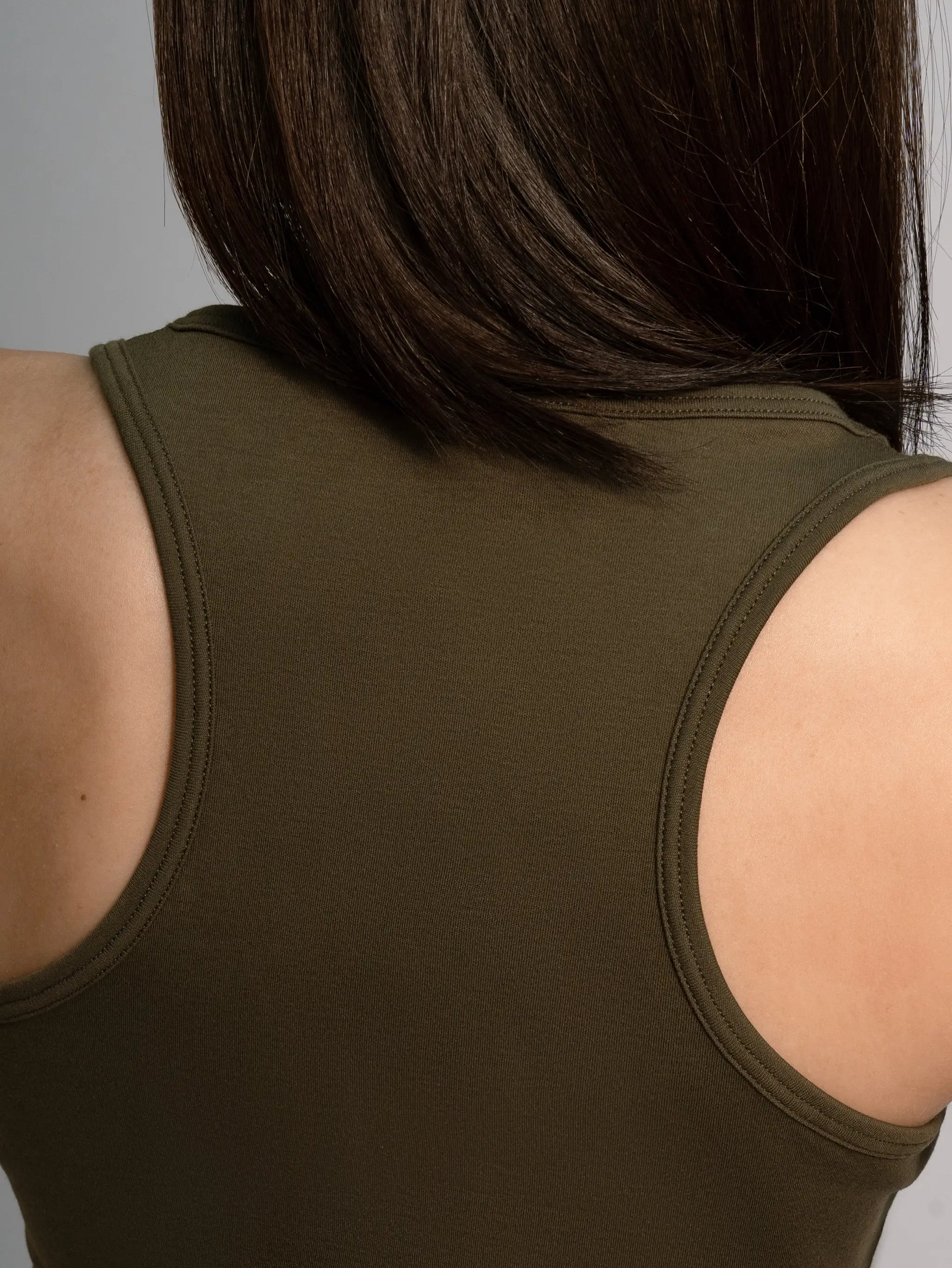 womens plain tshirt short tank color green