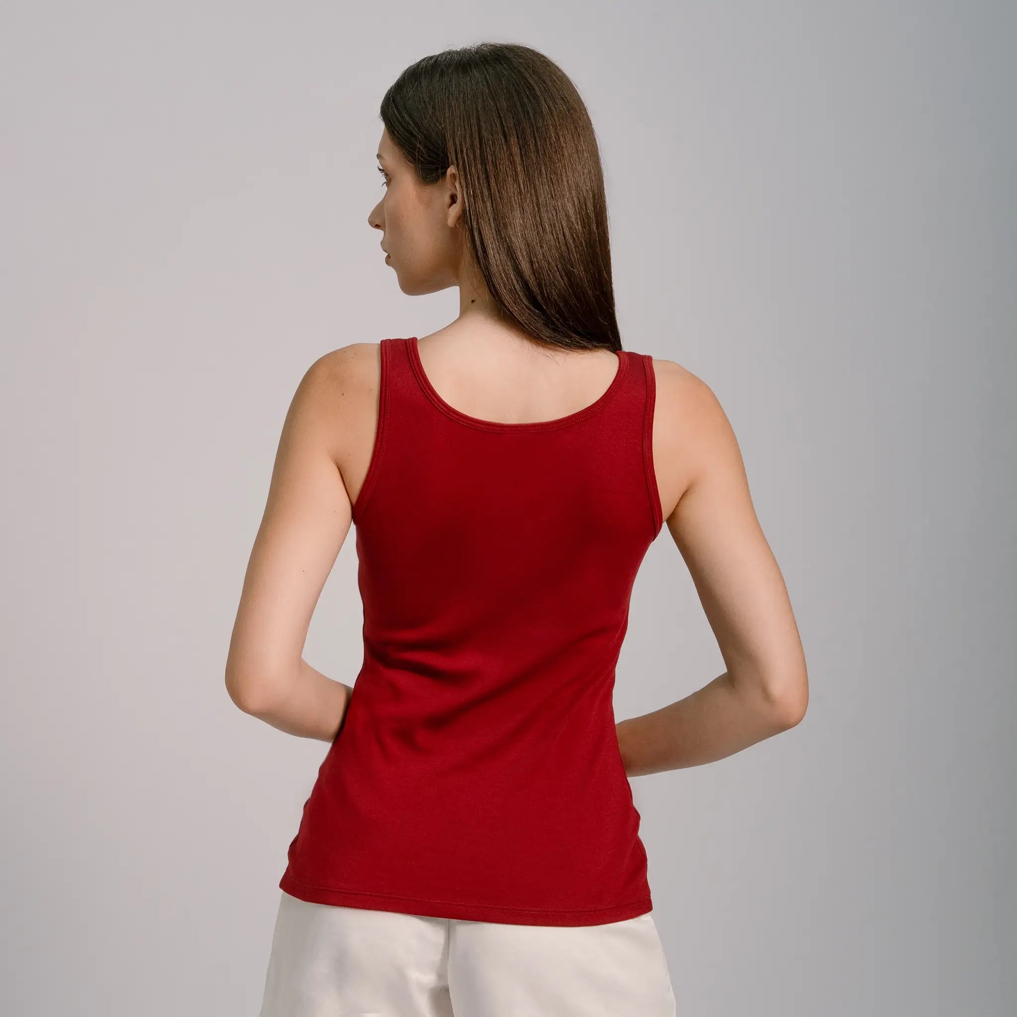 womens plain tshirt tank top color maroon