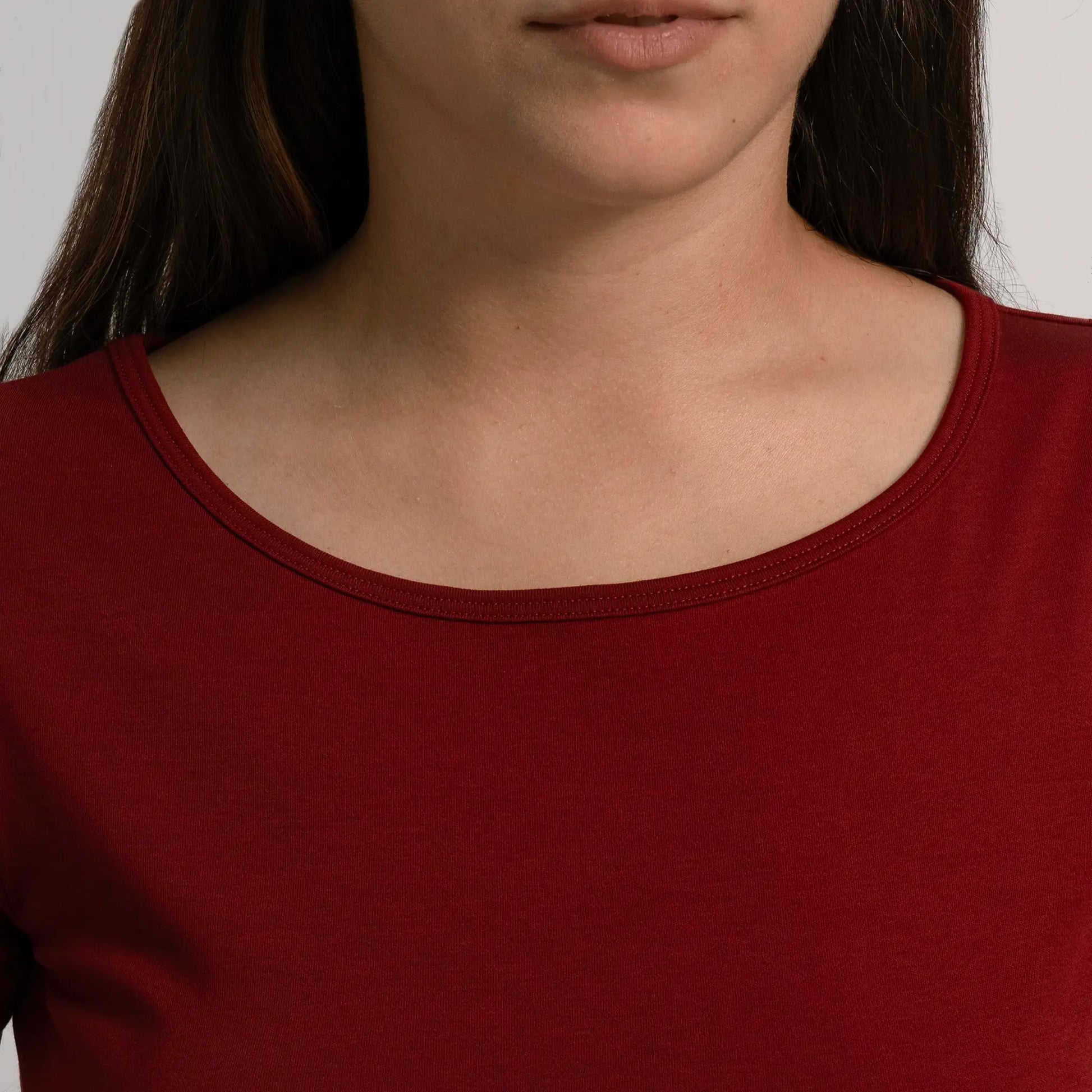 womens plain tshirt tshirt crew neck color maroon
