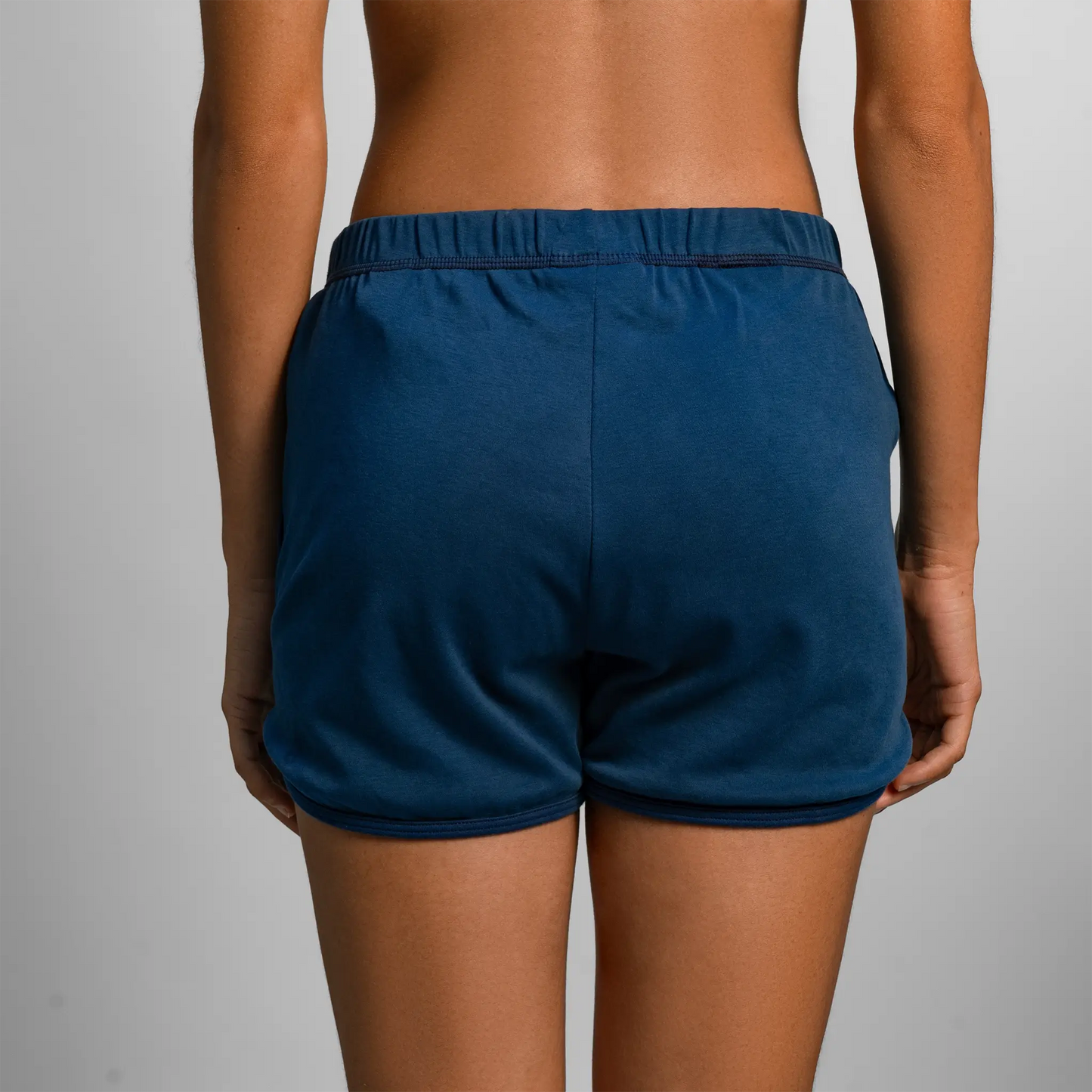 womens plastic free shorts color navy blue