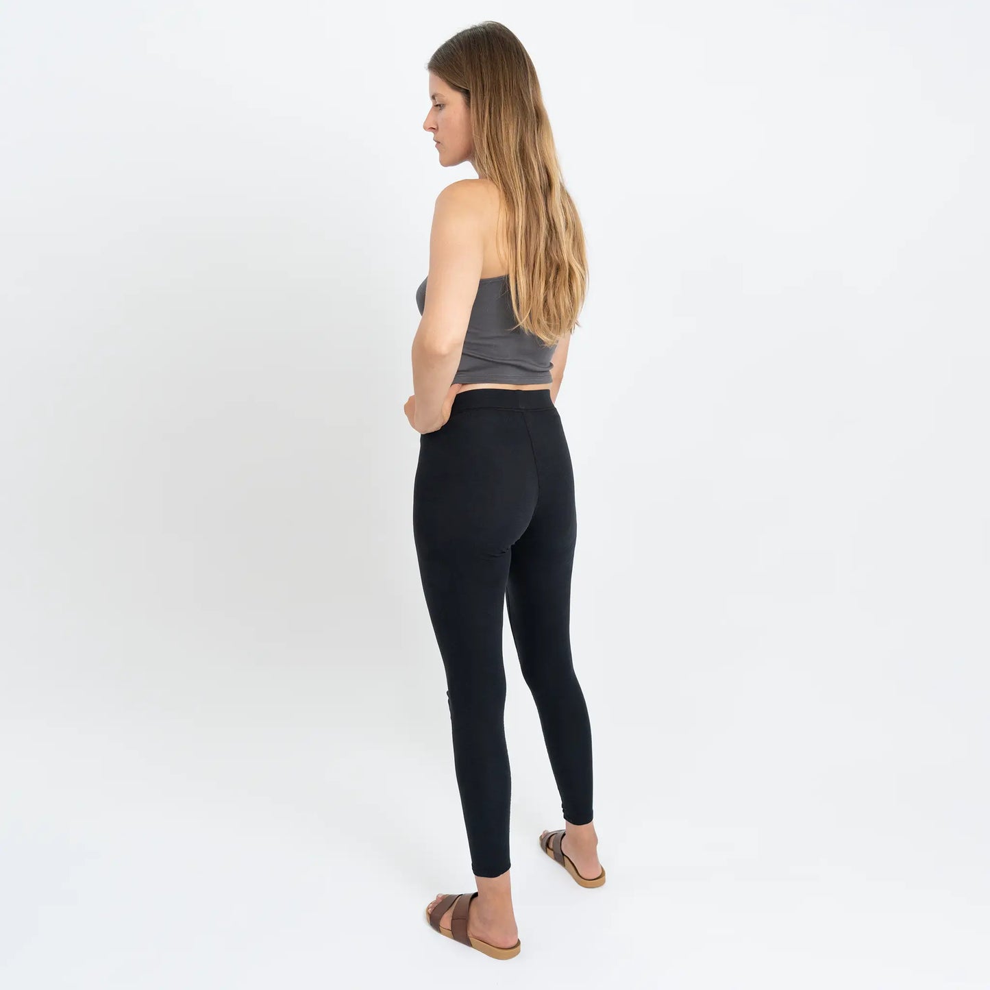 womens silky soft leggings color black