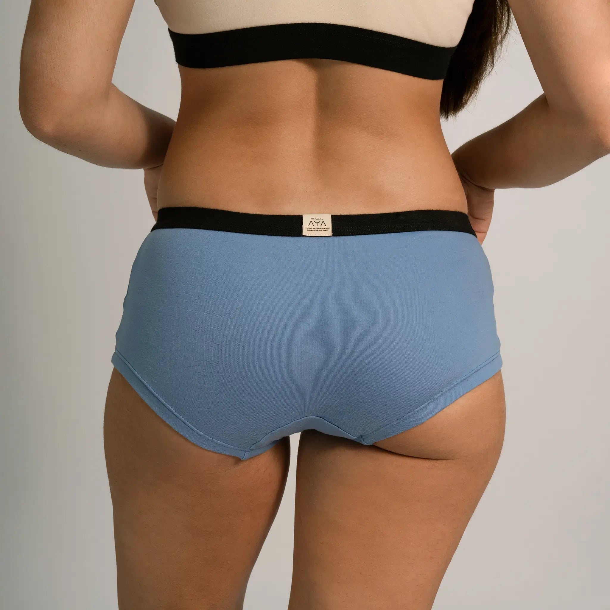 womens smooth pima cotton panties color sky blue