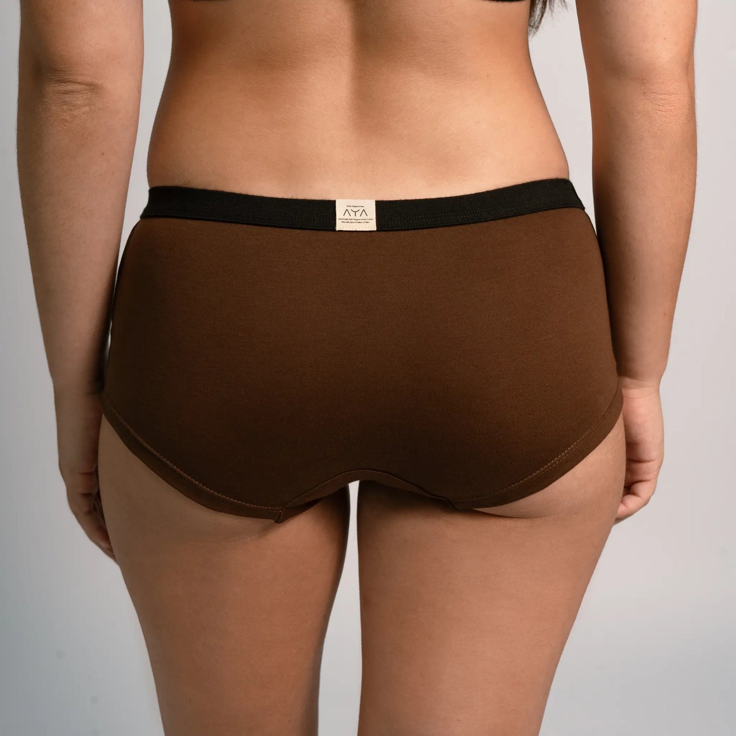 womens sustainable brand panties color brown