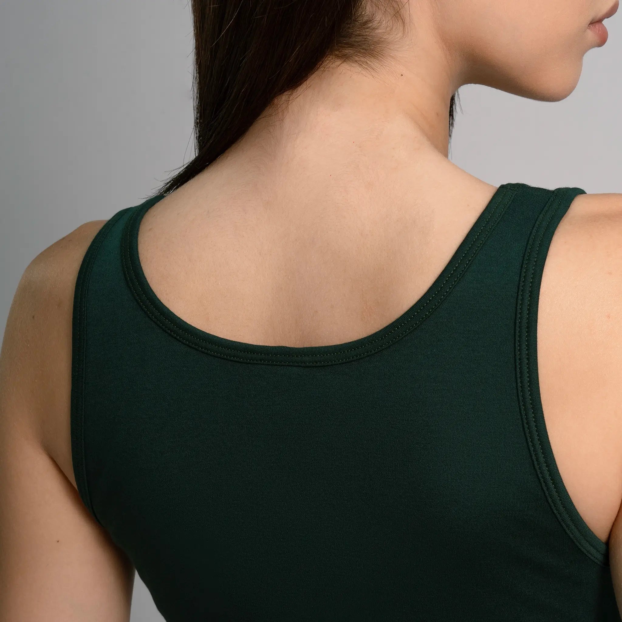 womens sustainable brand tank top color dark teal