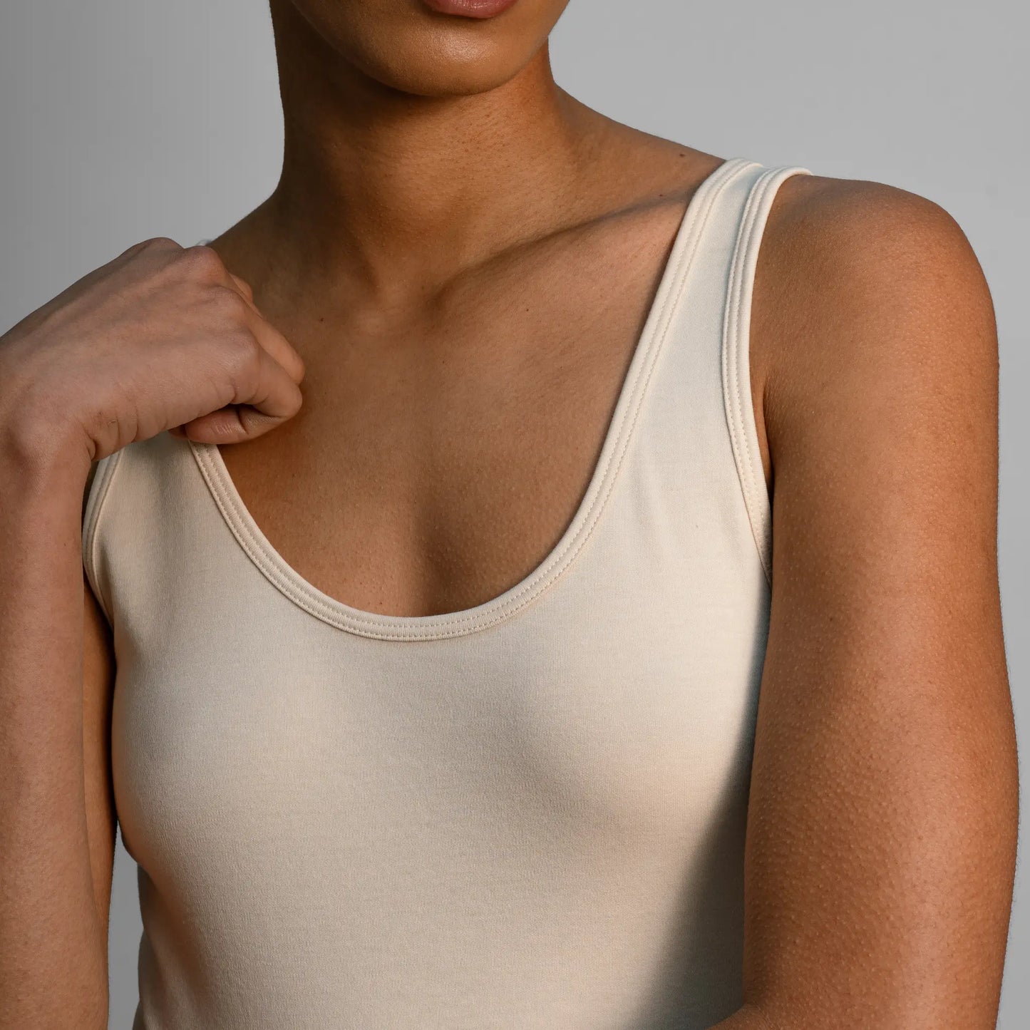 womens sustainable clothing tank top color undyed