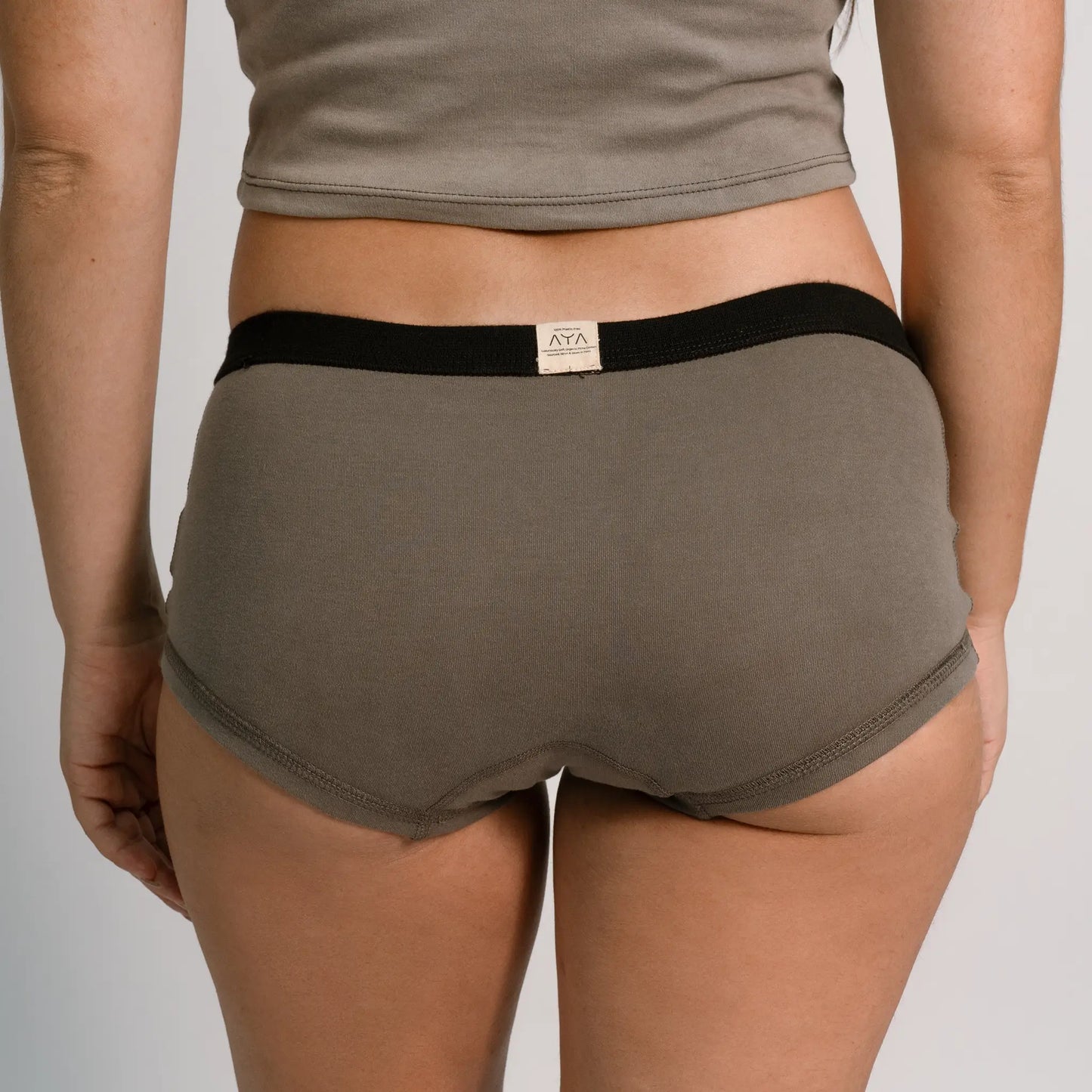 womens sustainable panties color natural gray