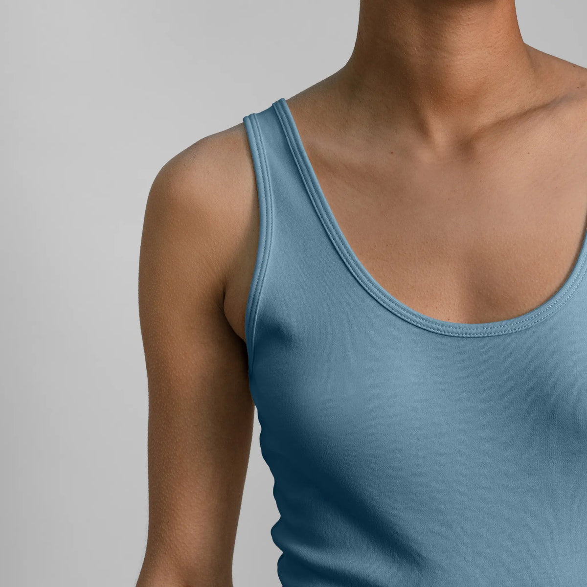 womens ultra soft tank top color natural babyblue