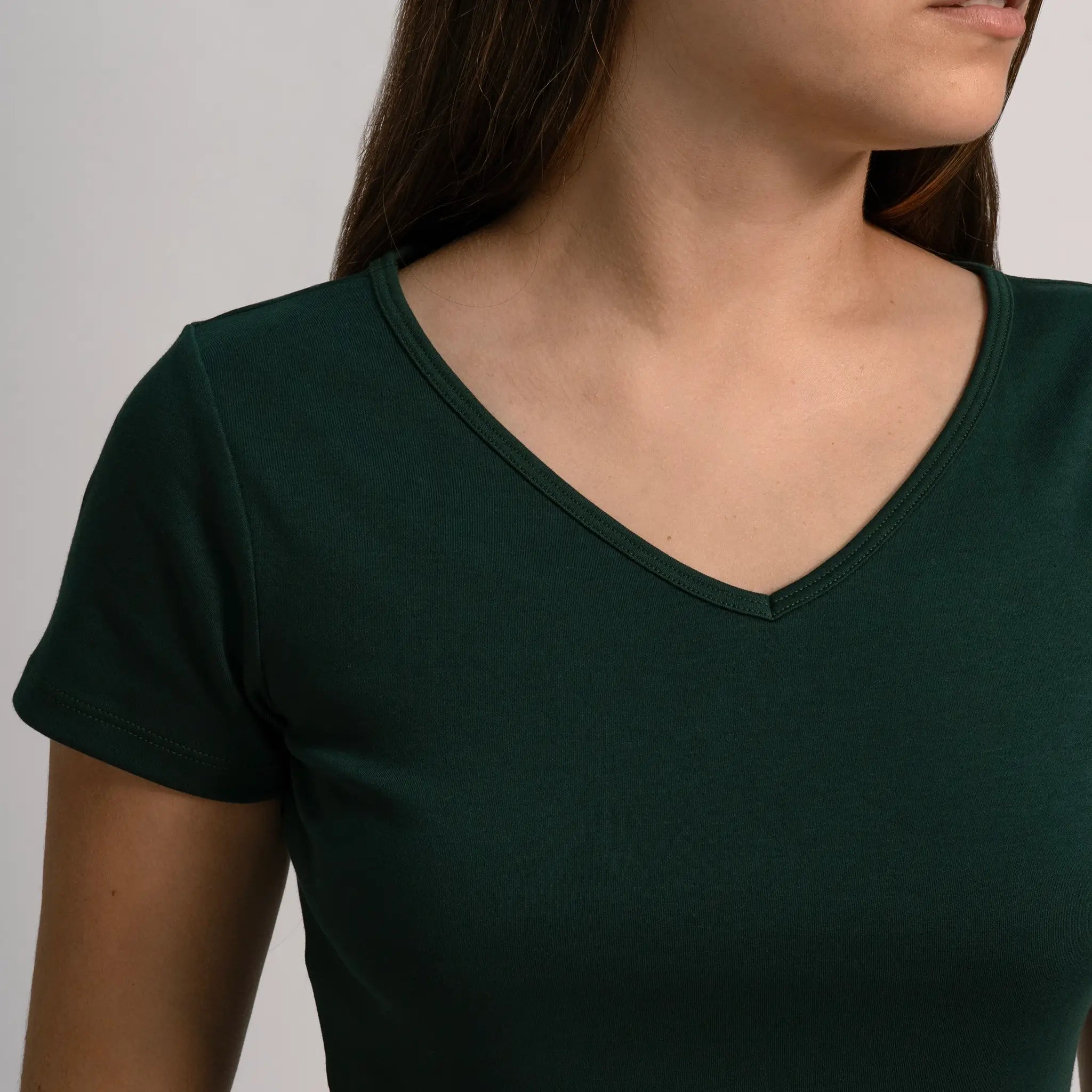 womens ultra soft tshirt vneck color dark teal