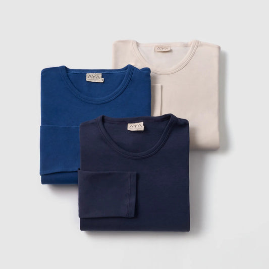 3 Pack - Women's Organic Pima Cotton Long Sleeve T-Shirts cover