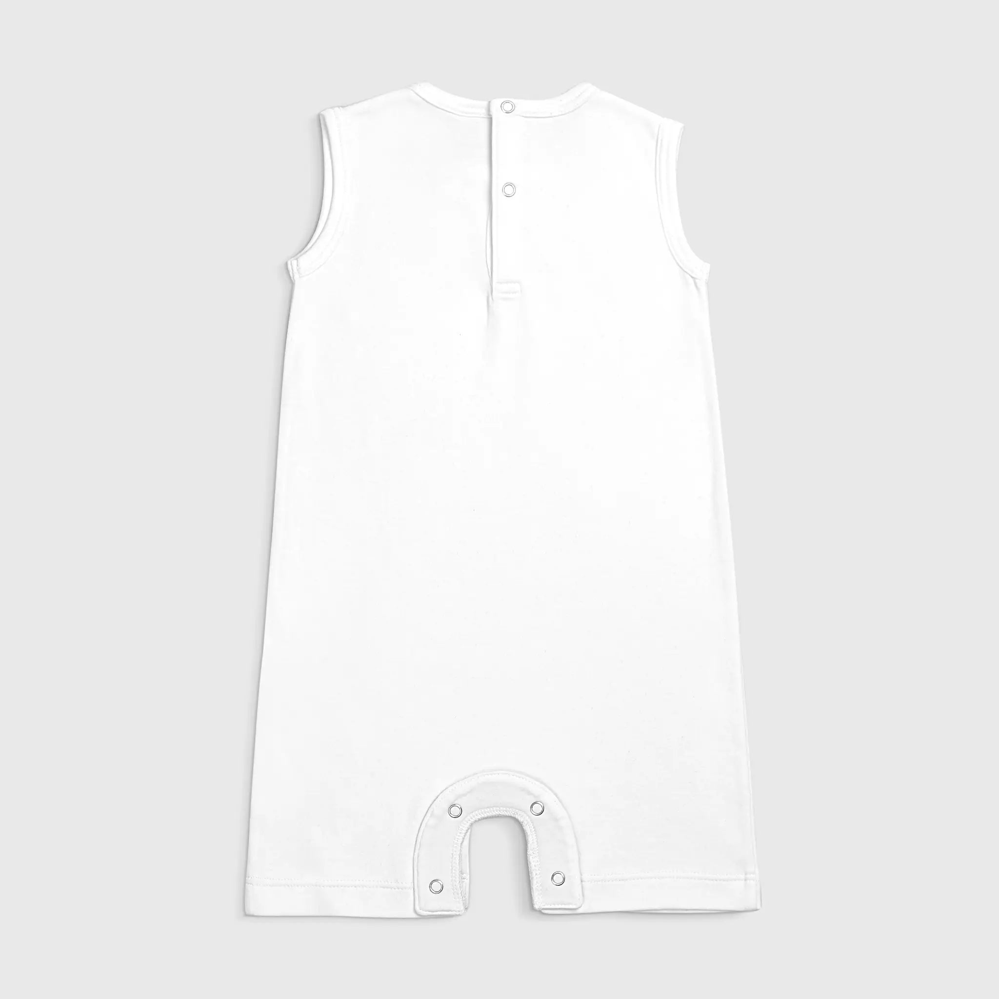 baby boys all occasions sleeveless romper color white
