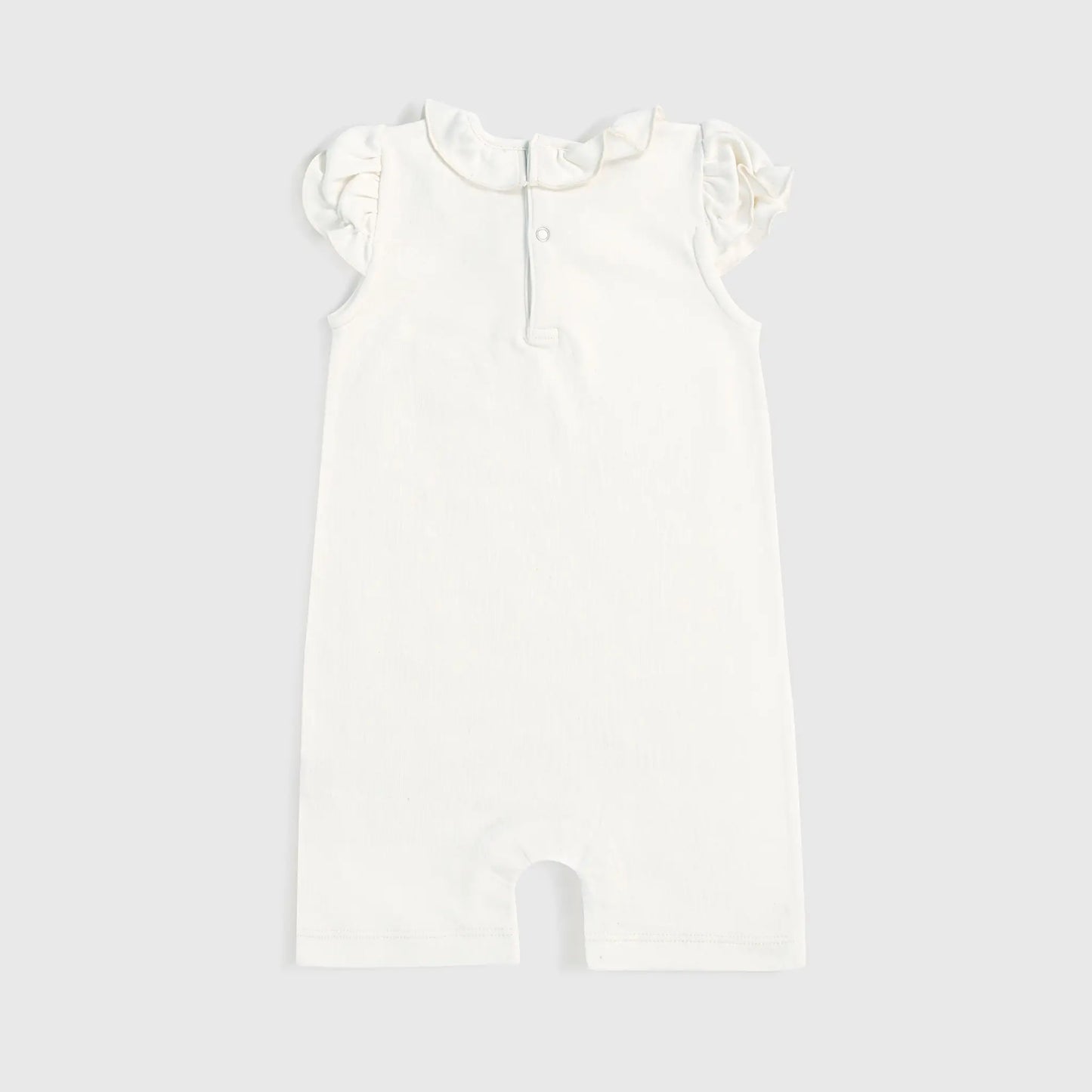 baby girl biodegradable romper color Undyed