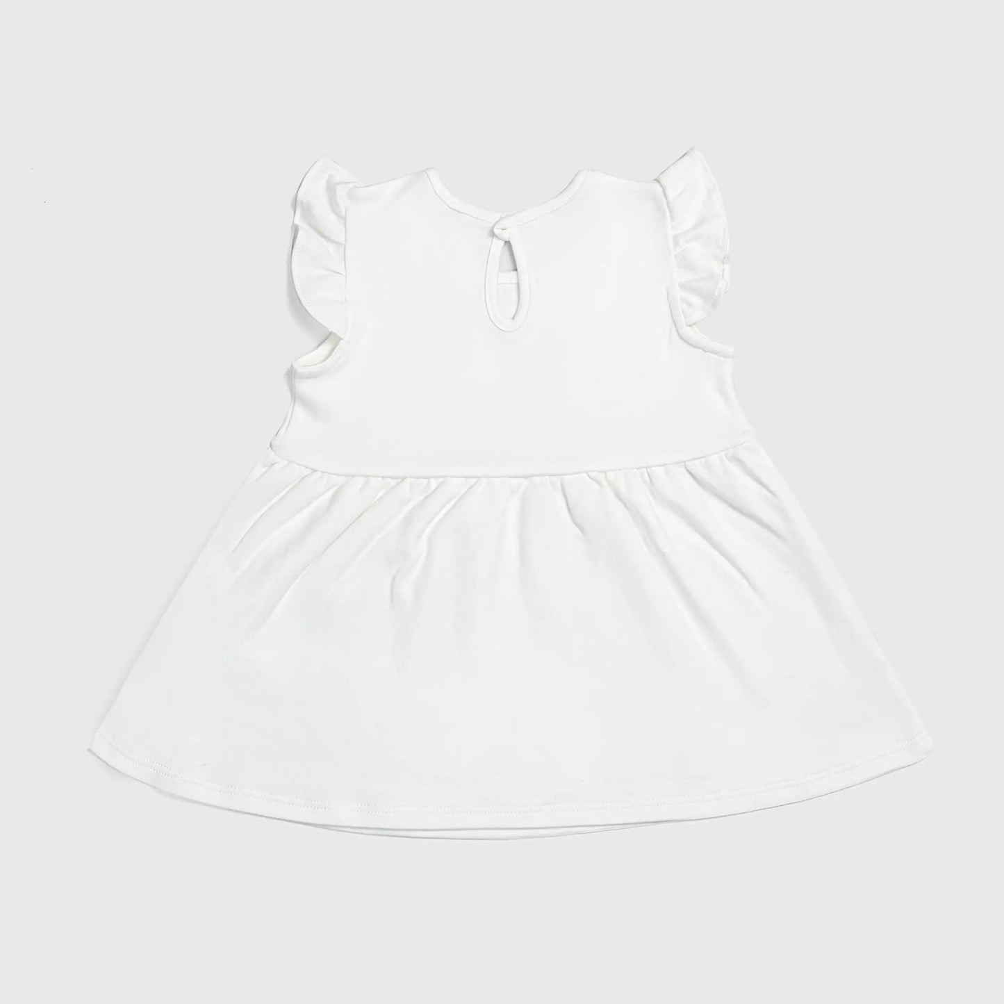 baby girl organic dress color white