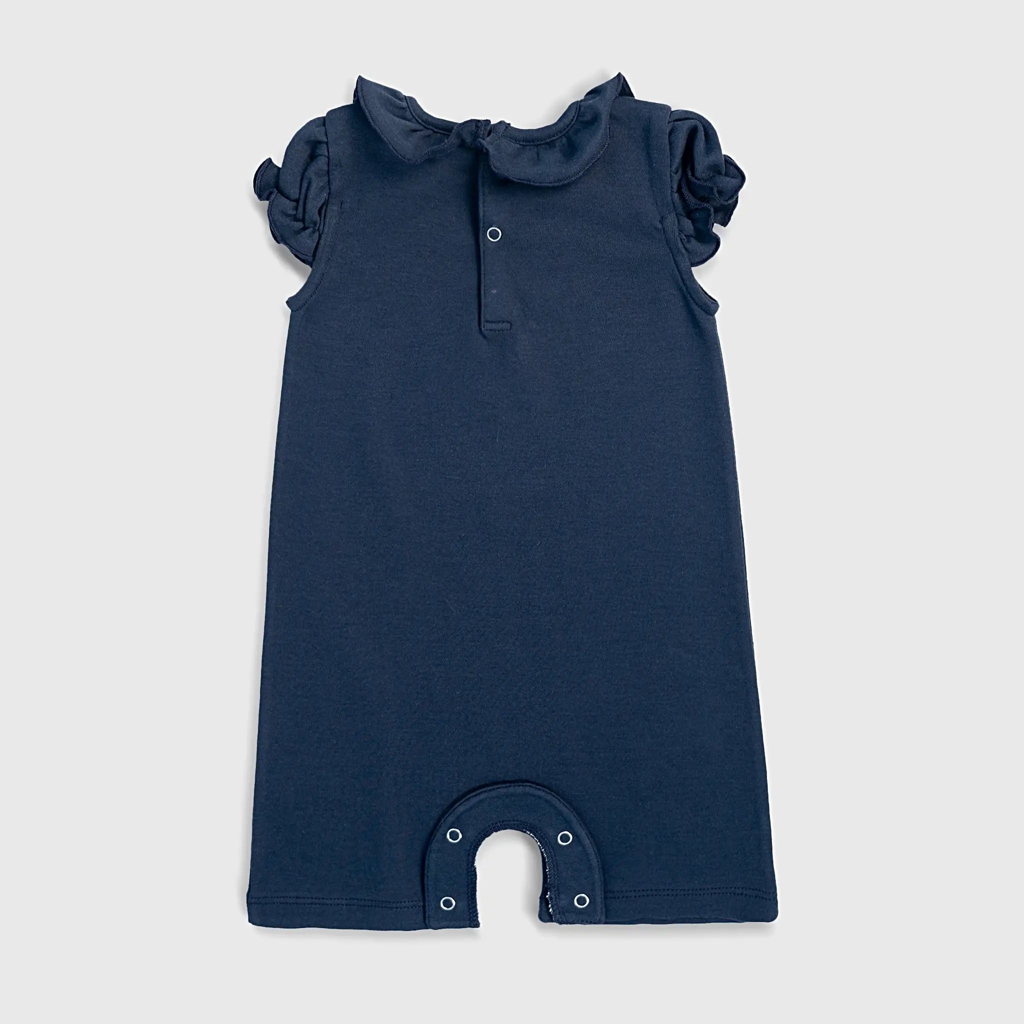 baby girl sustainable romper color navy blue