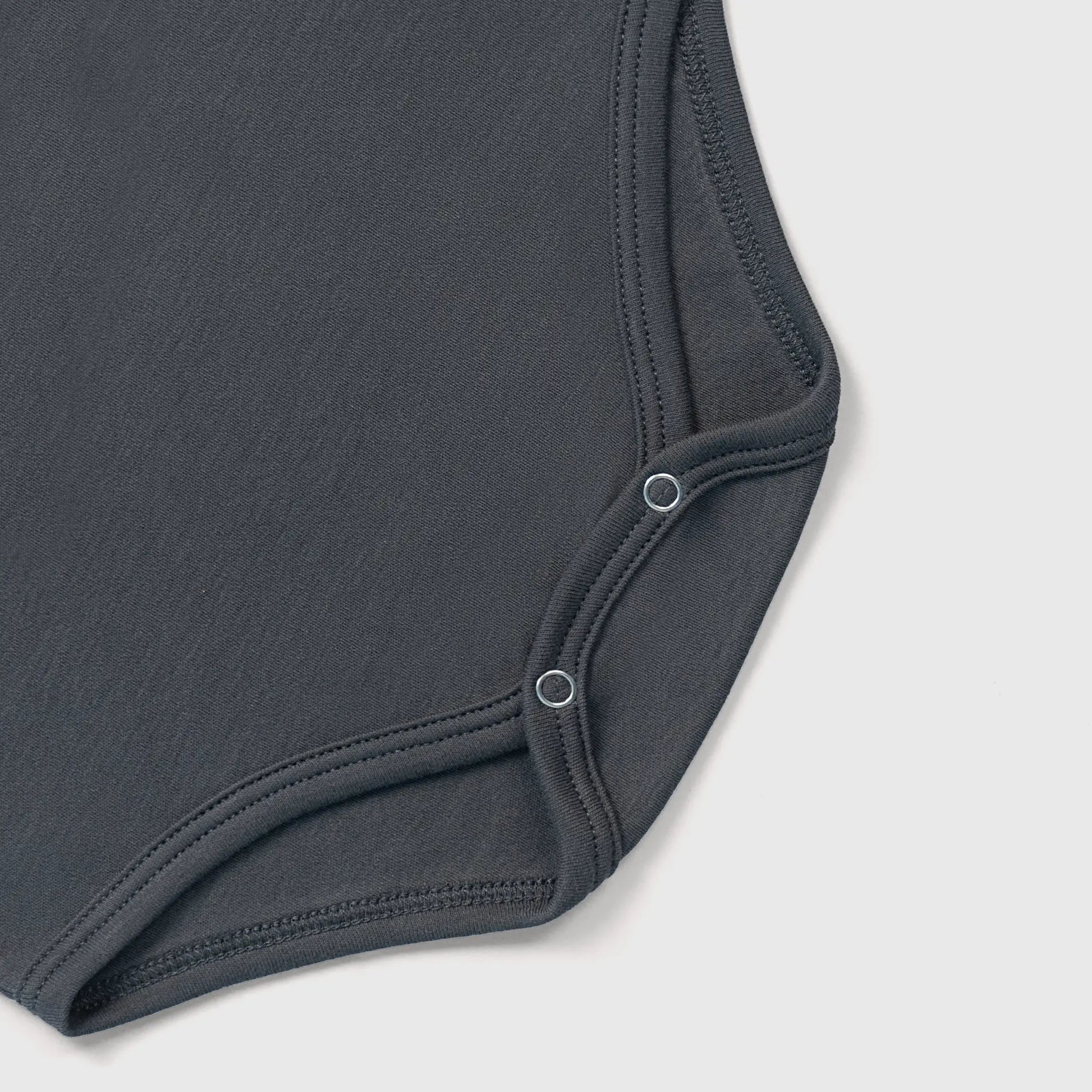 Baby's Organic Pima Cotton Short-Sleeve Bodysuit color Gray