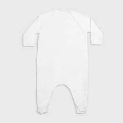 babys sustainable footie pajamas color white