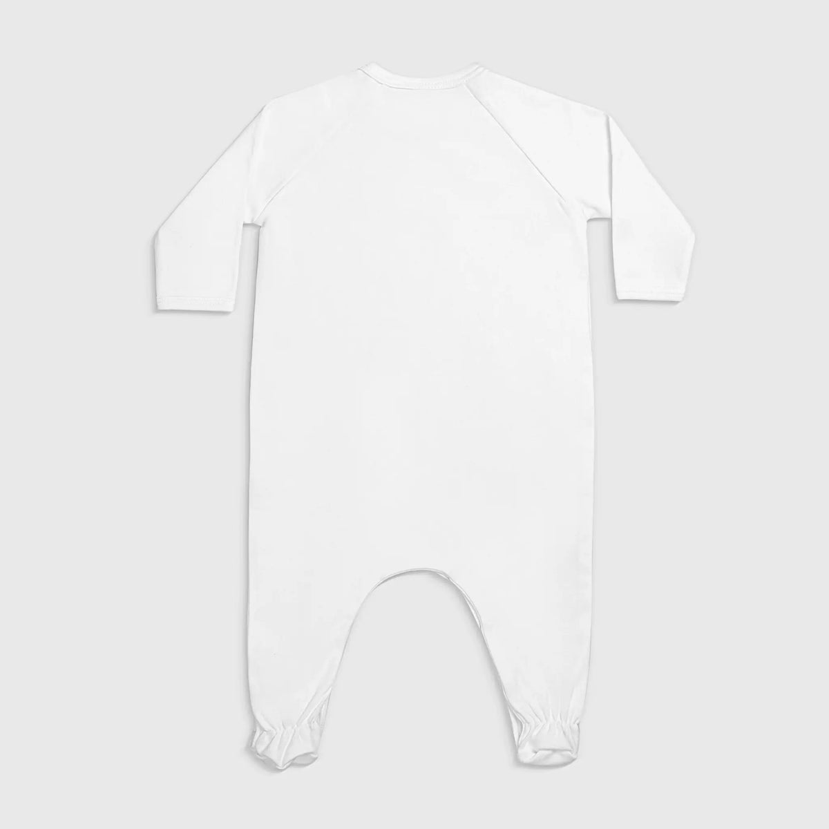 babys sustainable footie pajamas color white