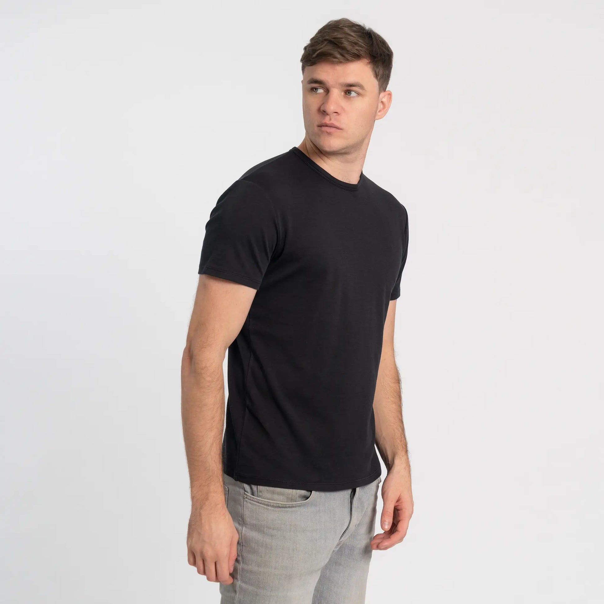T-shirt homme noir en coton Pima premium bio - Pitumarka