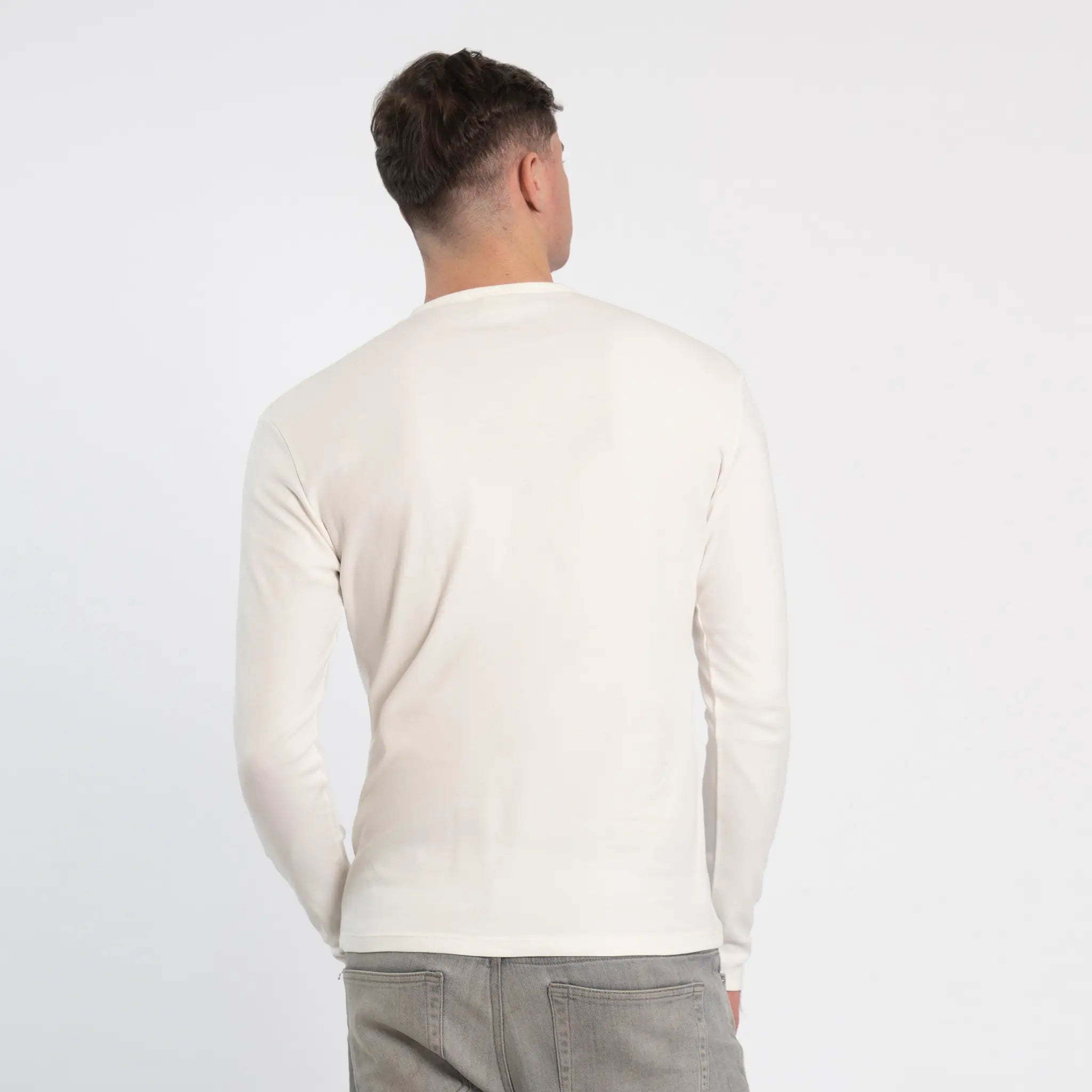 mens all occasions tshirt long sleeve color white