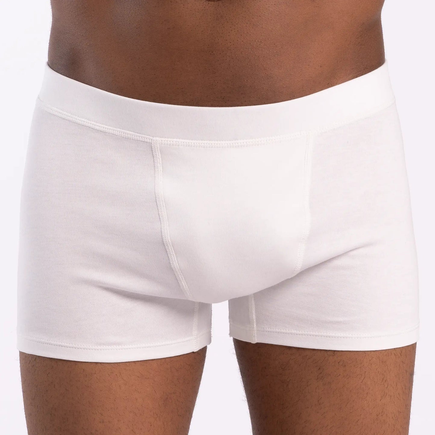 Men's Organic Pima Cotton Boxer Briefs color White