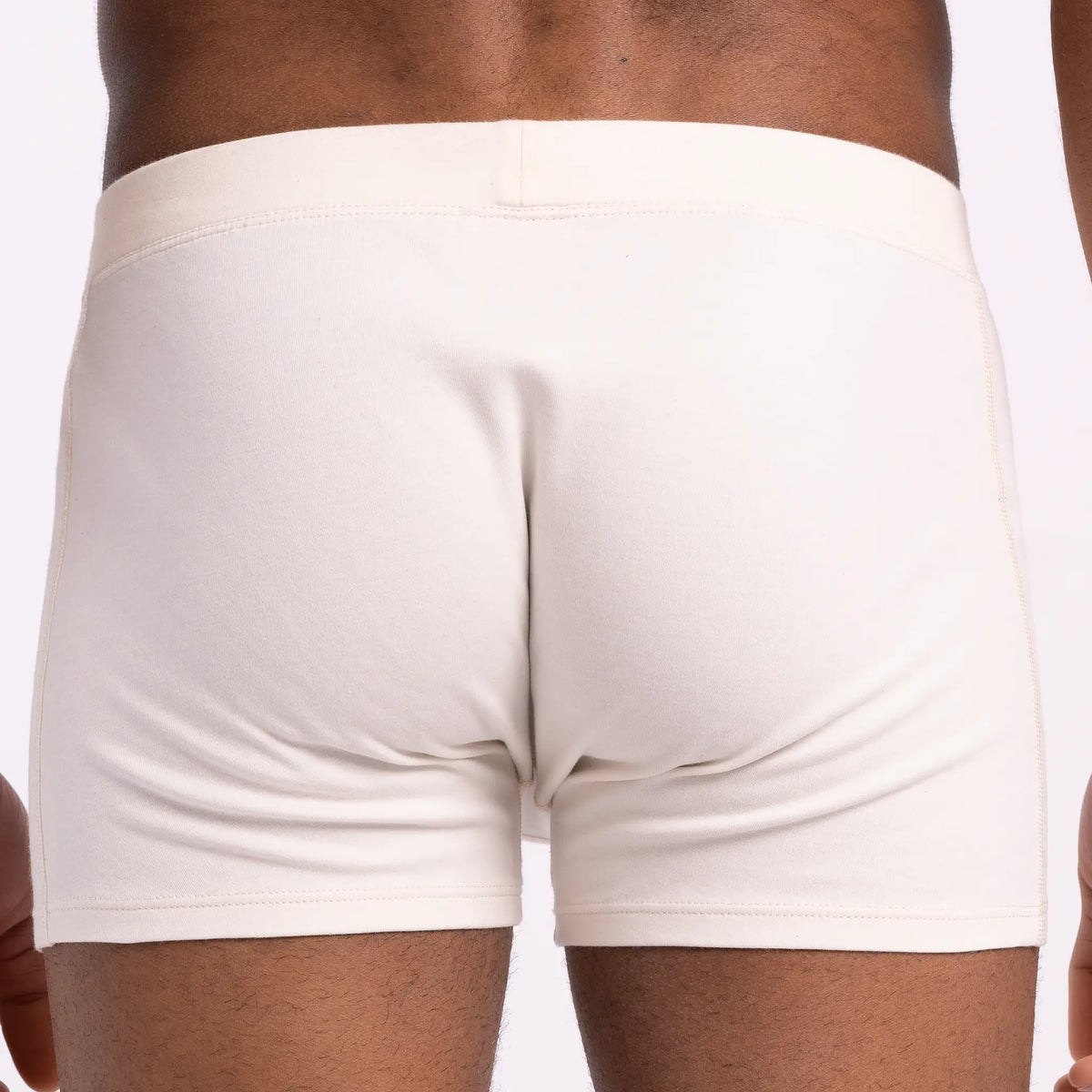 mens microplastic free boxer briefs color Undyed