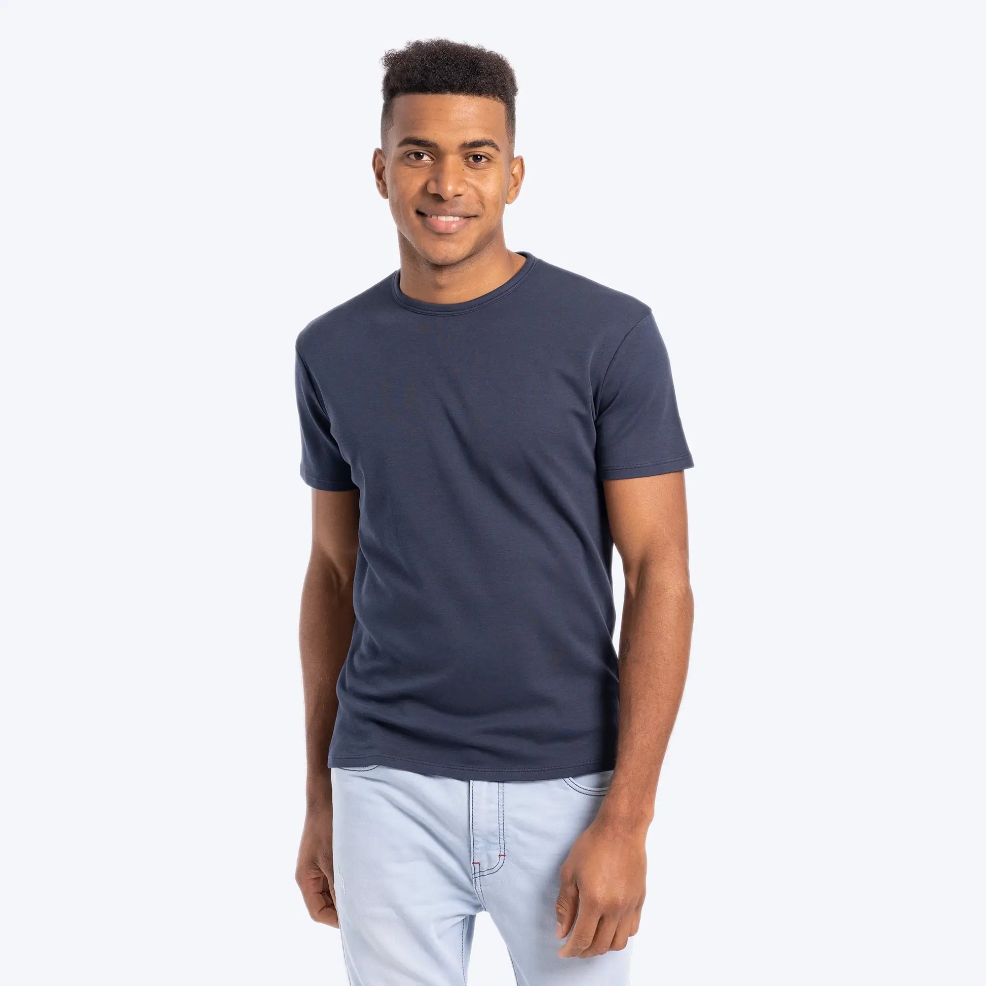 Men's Organic Pima Cotton T-Shirt color Navy Blue