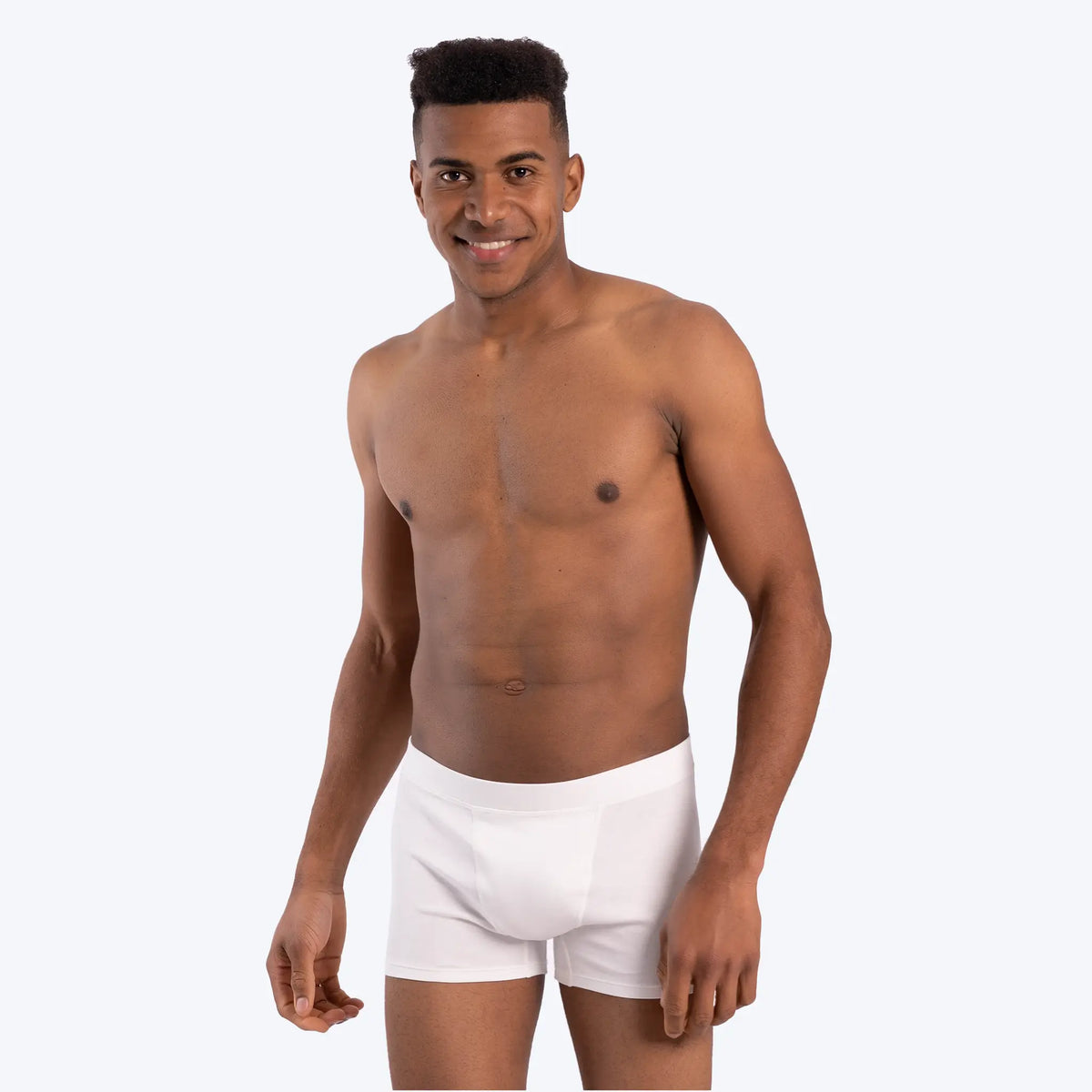 mens single origin boxer briefs color white