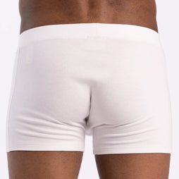 mens smooth pima cotton boxer briefs color white