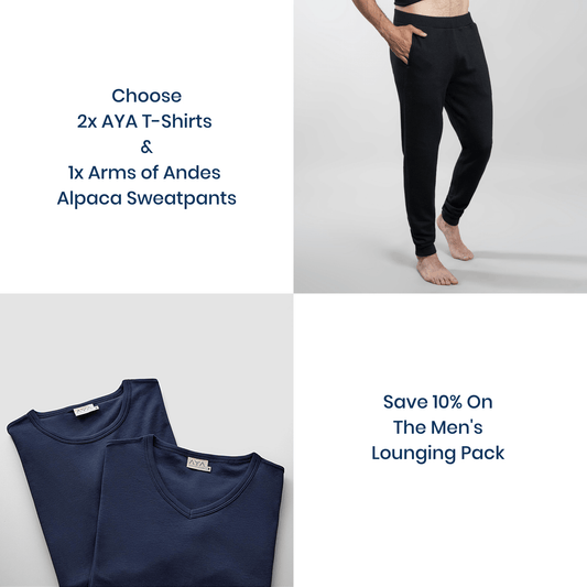Men's Lounging Pack: 2x T-Shirts & Arms of Andes Sweatpants cover