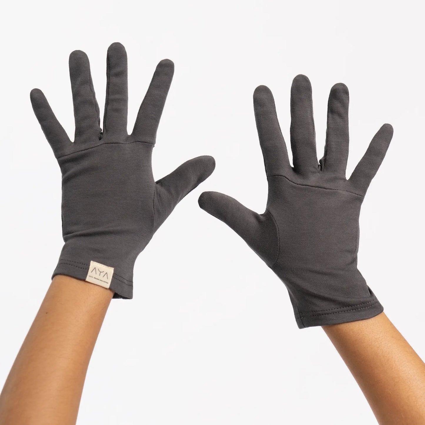 Unisex's Organic Pima Cotton Gloves color Gray