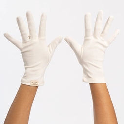 unisex organic cotton gloves color white